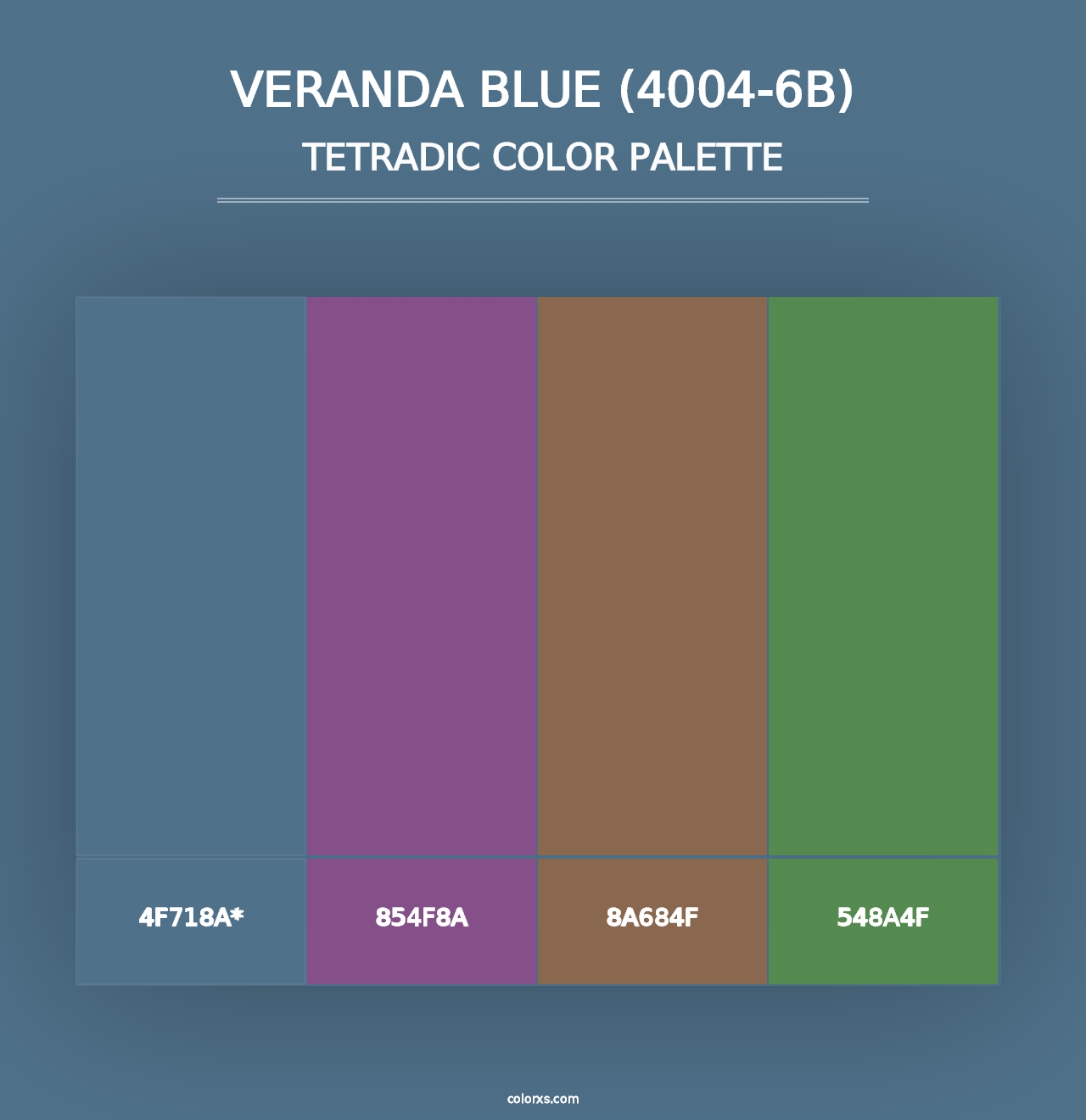 Veranda Blue (4004-6B) - Tetradic Color Palette