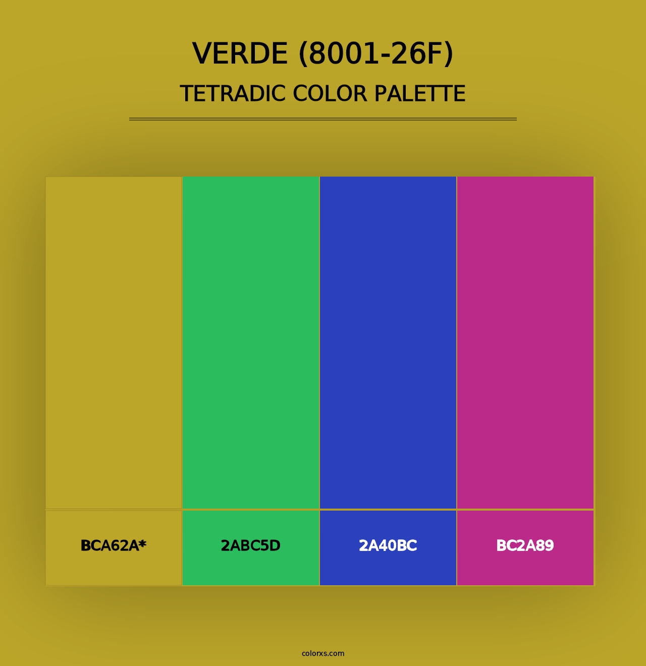 Verde (8001-26F) - Tetradic Color Palette