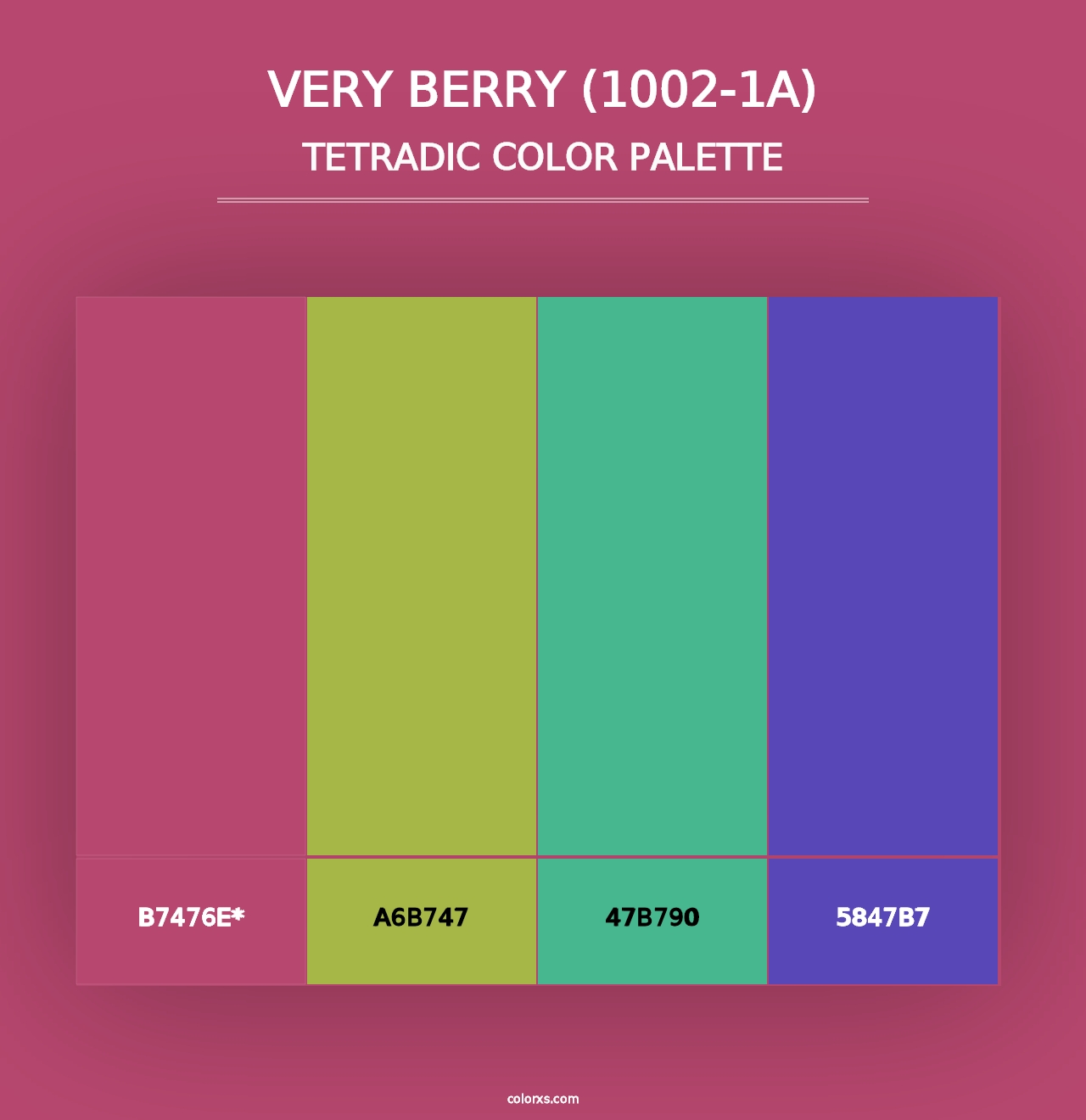 Very Berry (1002-1A) - Tetradic Color Palette