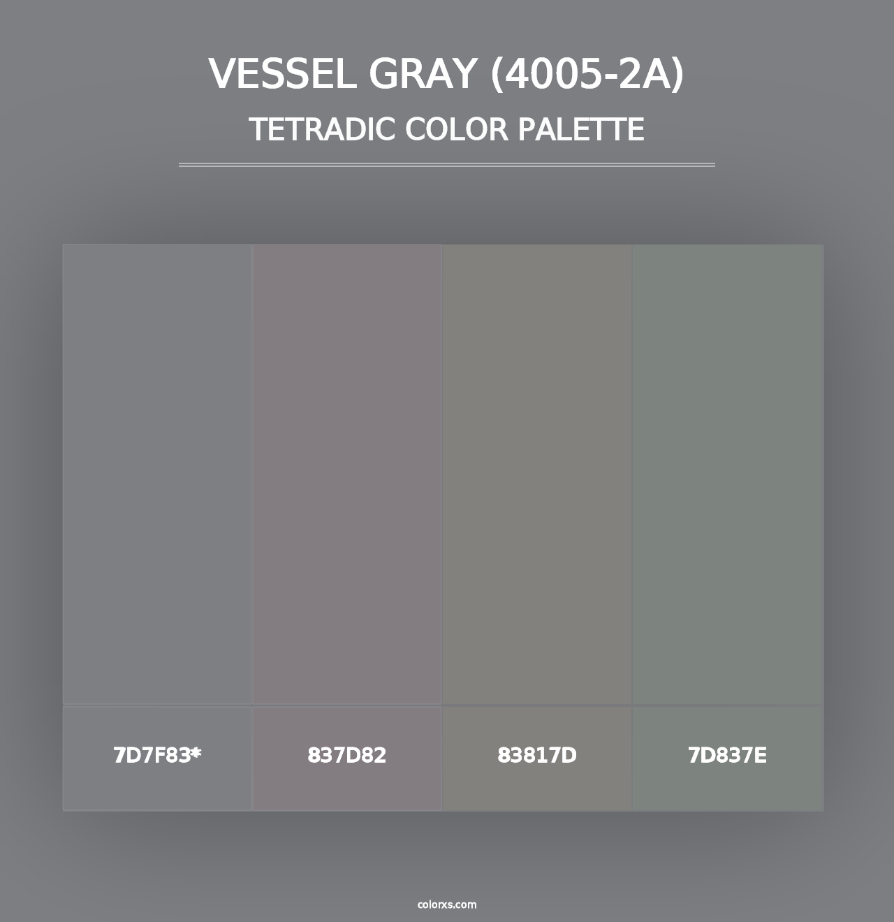 Vessel Gray (4005-2A) - Tetradic Color Palette