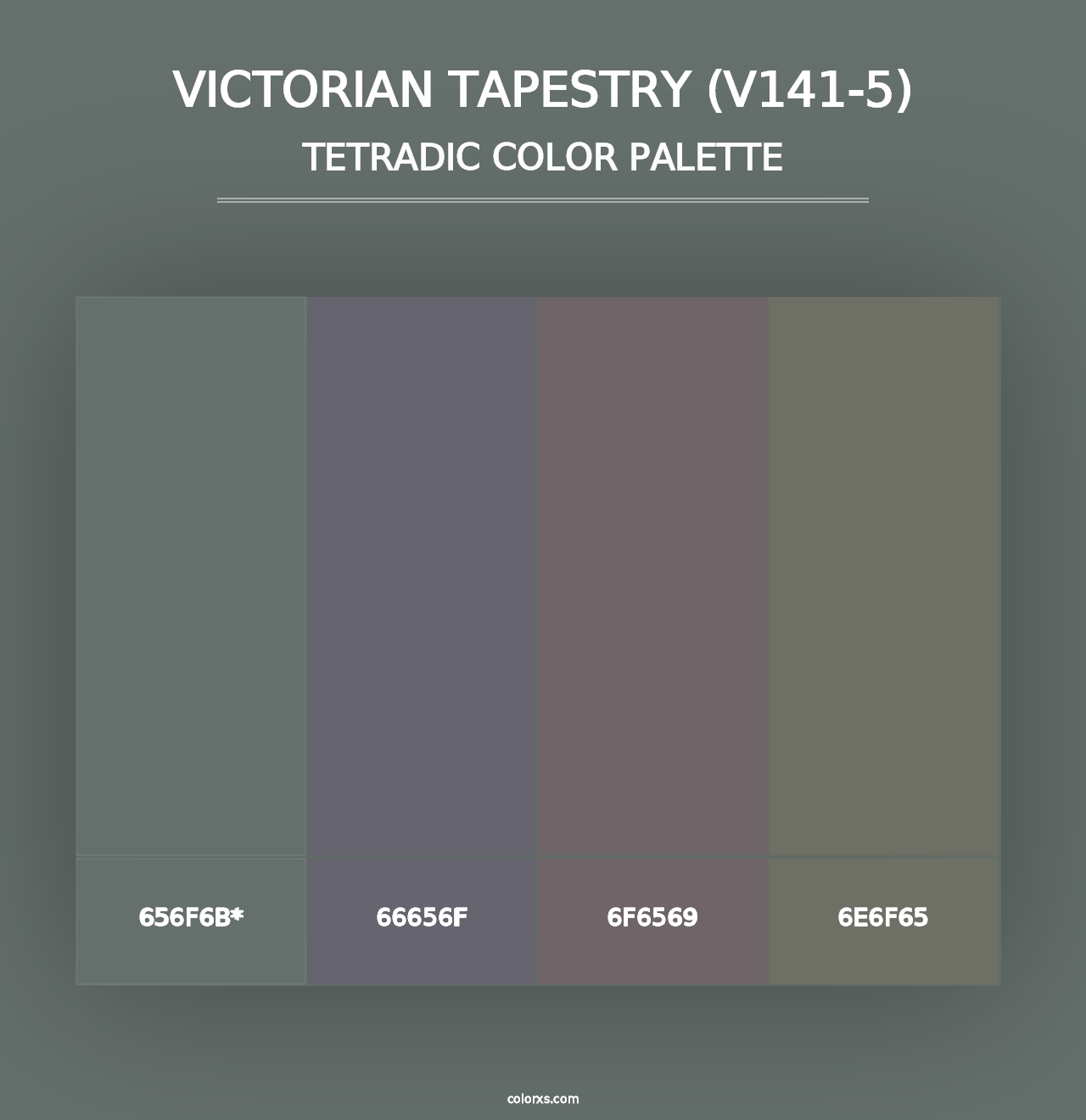 Victorian Tapestry (V141-5) - Tetradic Color Palette