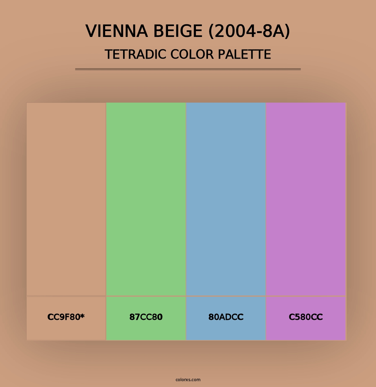 Vienna Beige (2004-8A) - Tetradic Color Palette