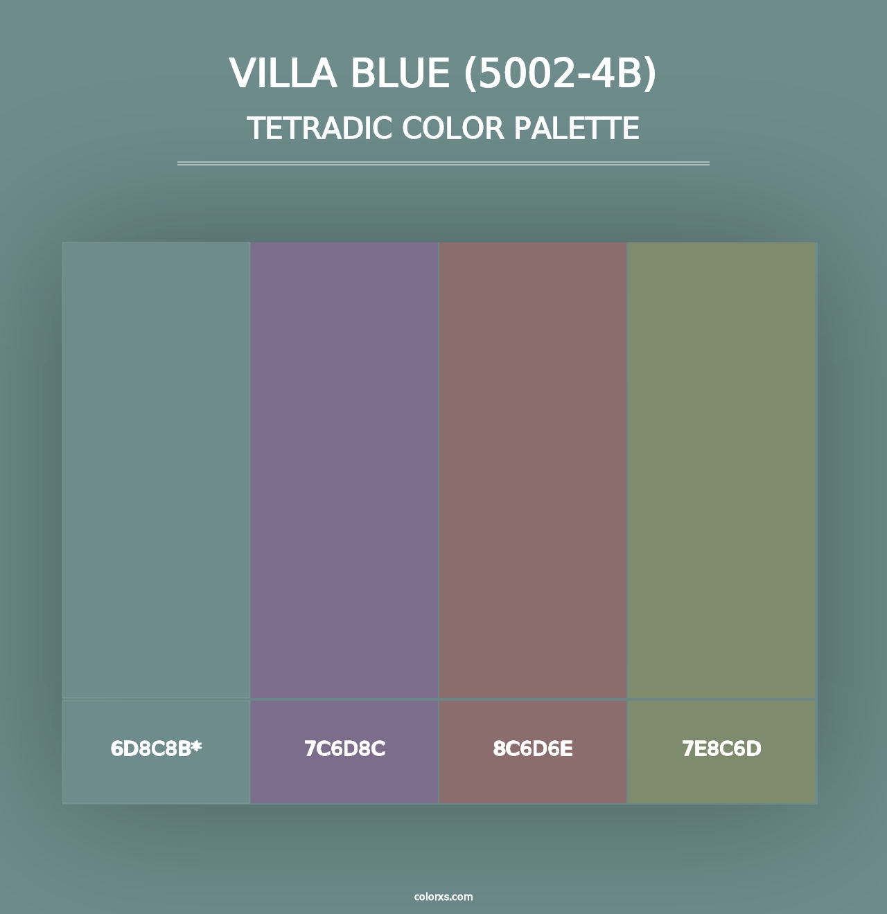 Villa Blue (5002-4B) - Tetradic Color Palette