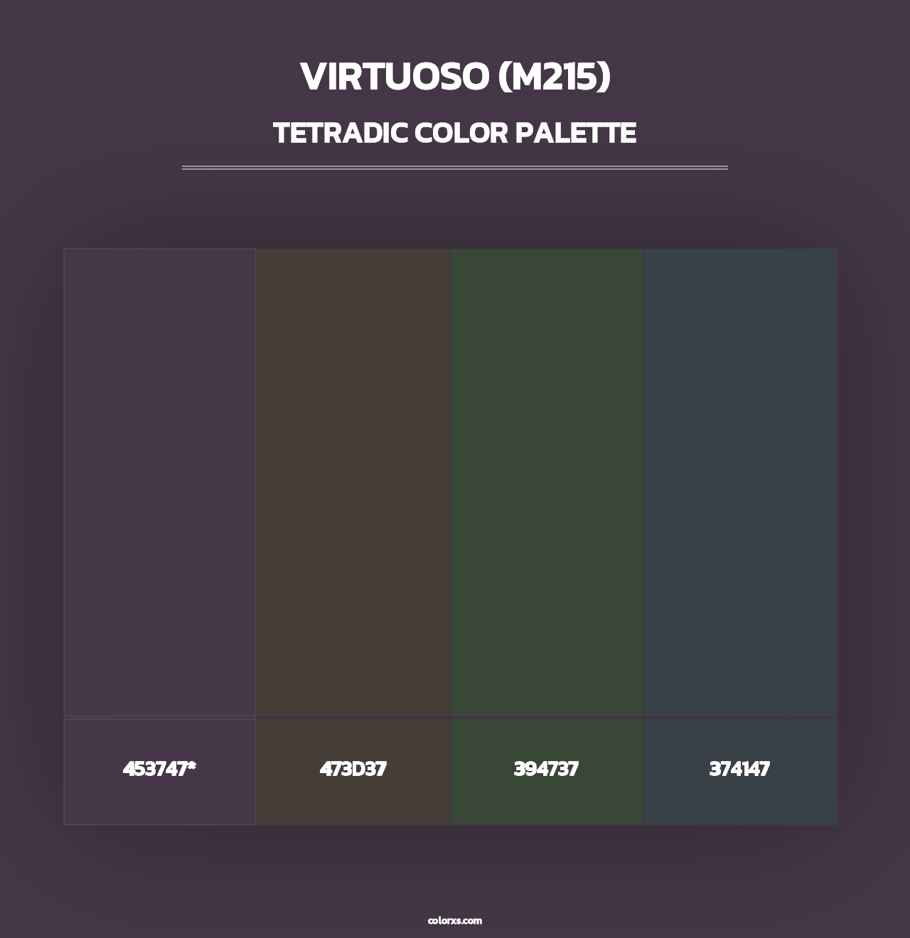 Virtuoso (M215) - Tetradic Color Palette