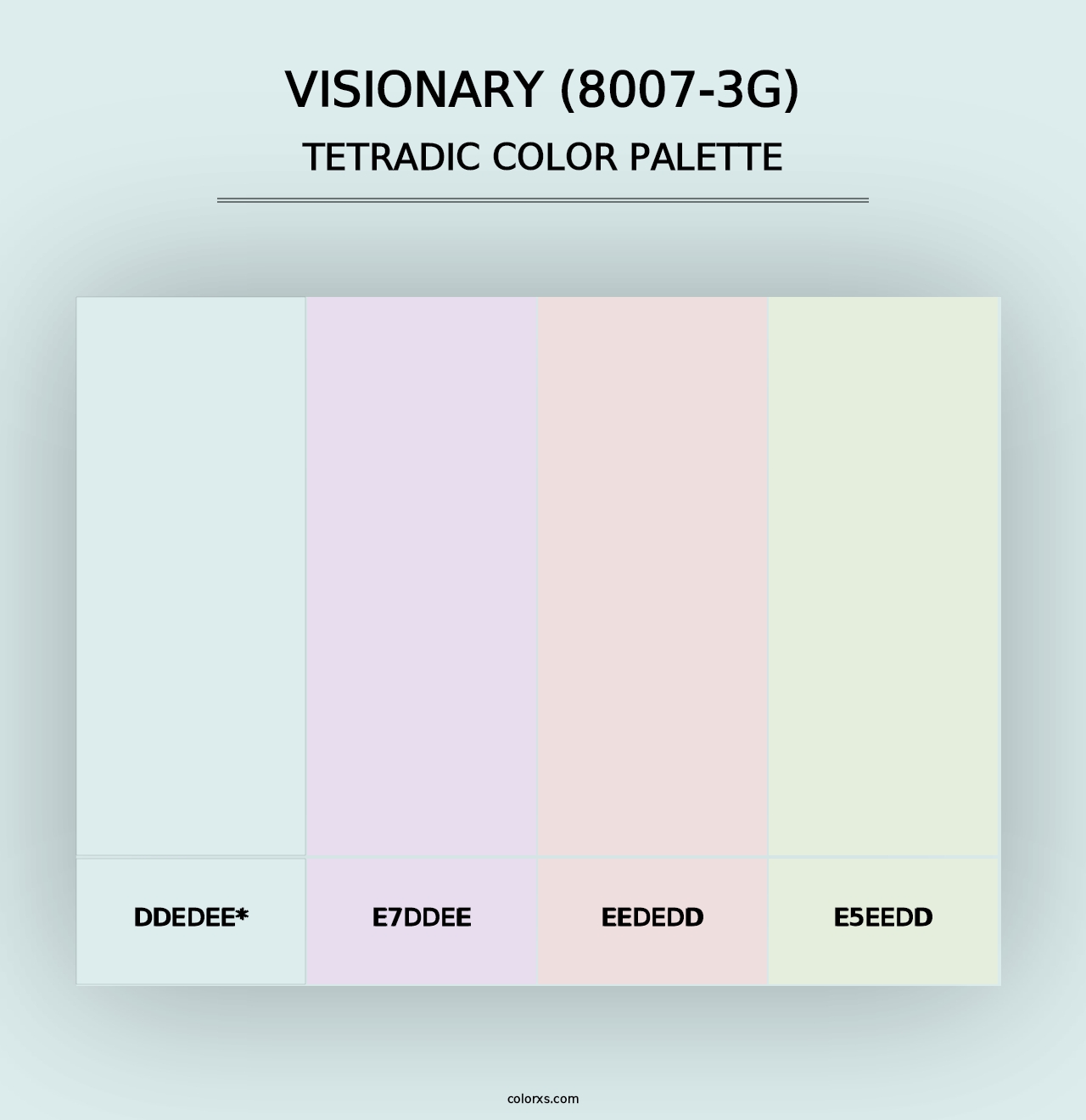 Visionary (8007-3G) - Tetradic Color Palette