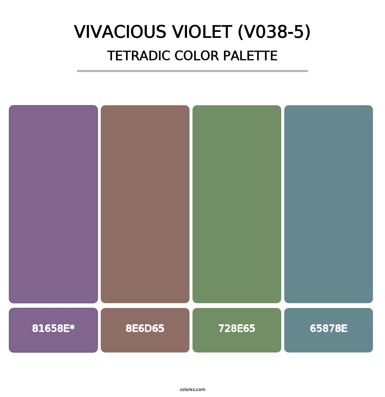 Vivacious Violet (V038-5) - Tetradic Color Palette