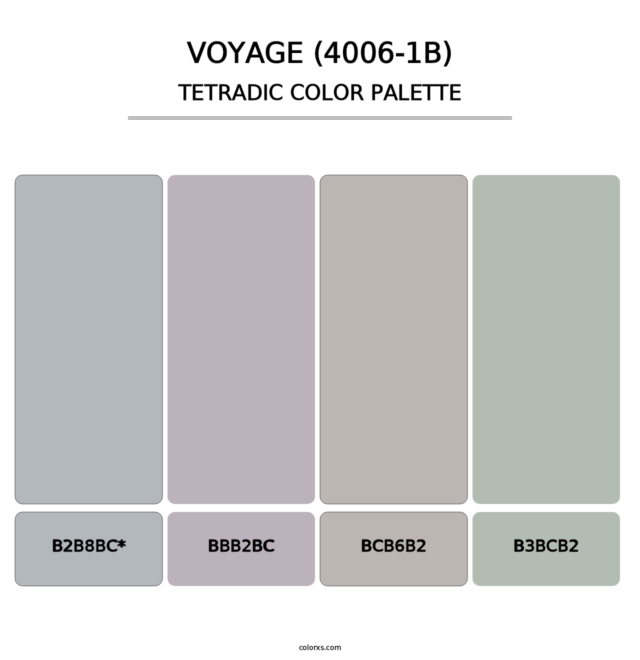 Voyage (4006-1B) - Tetradic Color Palette