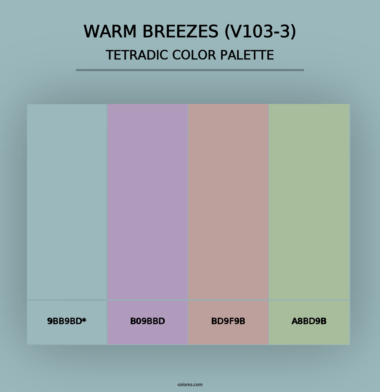 Warm Breezes (V103-3) - Tetradic Color Palette