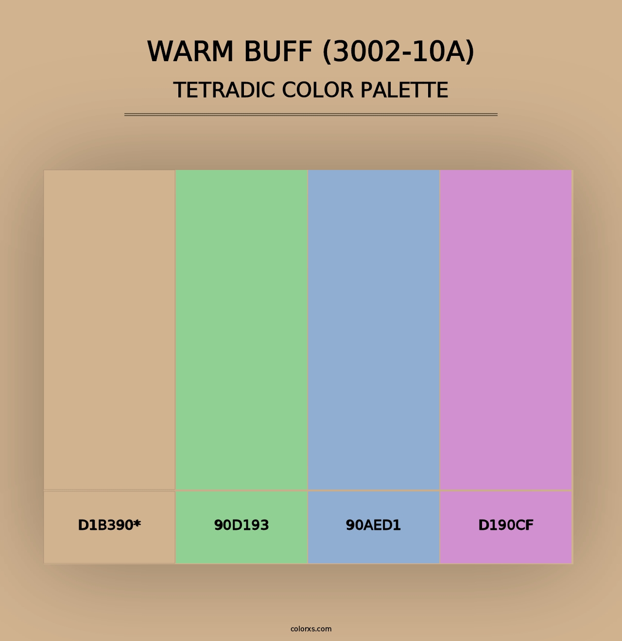 Warm Buff (3002-10A) - Tetradic Color Palette