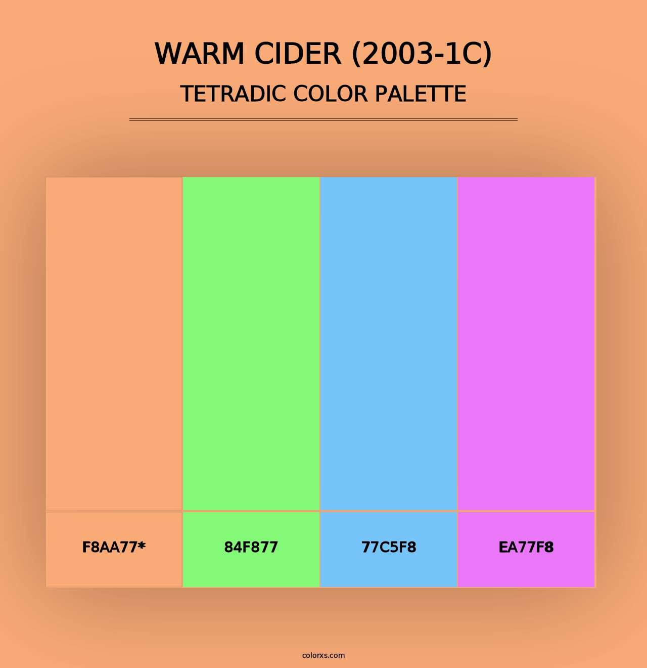 Warm Cider (2003-1C) - Tetradic Color Palette