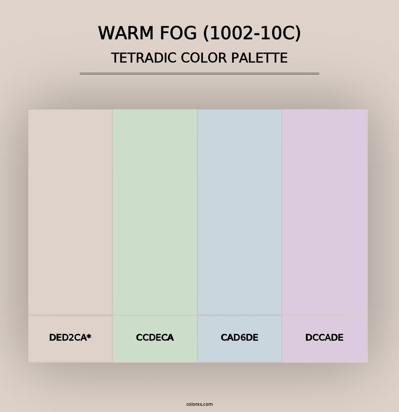 Warm Fog (1002-10C) - Tetradic Color Palette