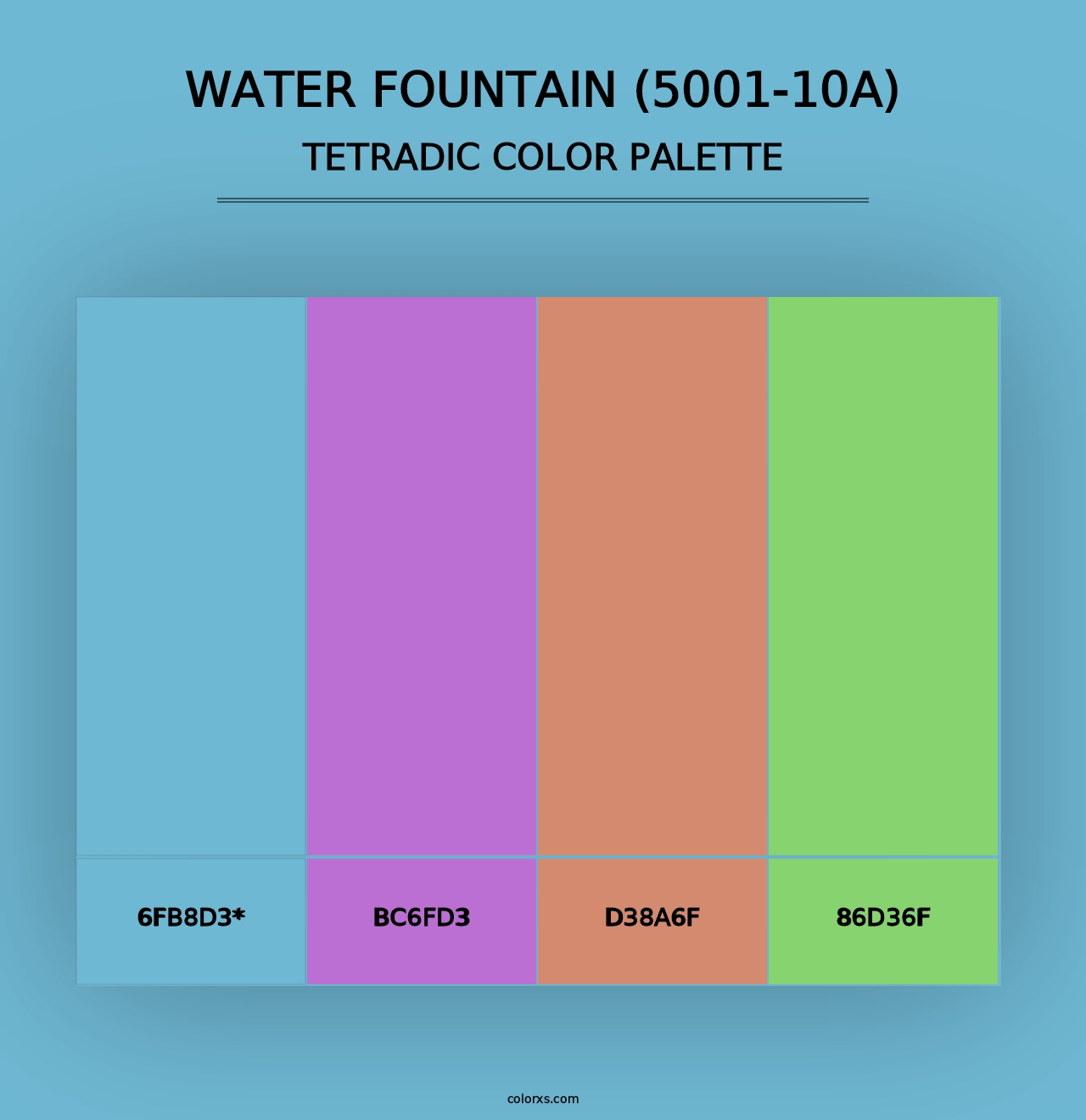 Water Fountain (5001-10A) - Tetradic Color Palette