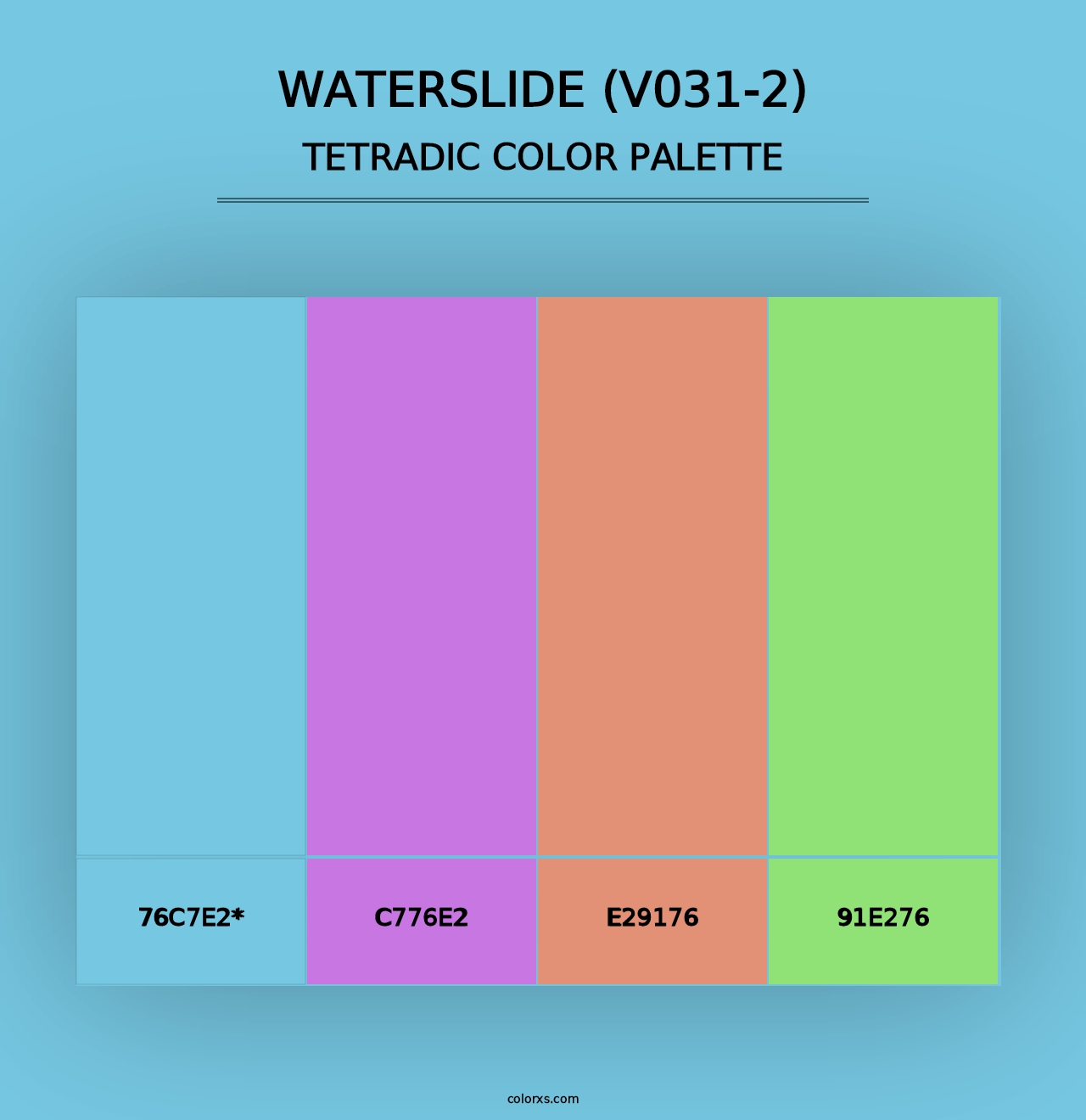 Waterslide (V031-2) - Tetradic Color Palette