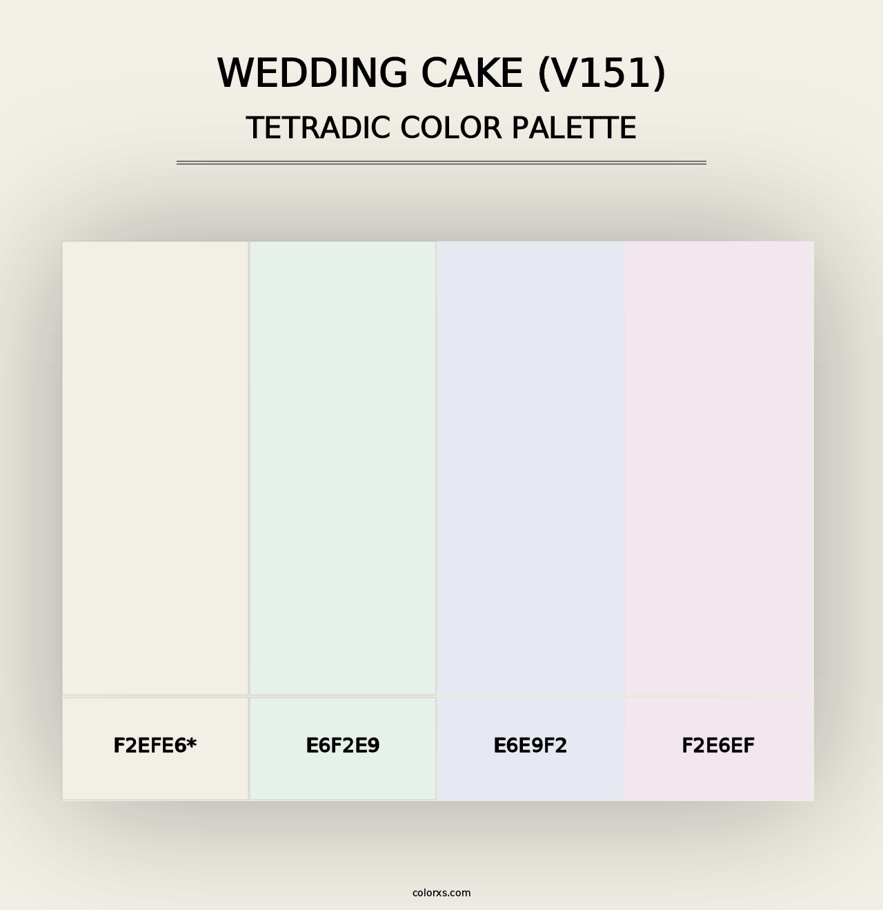 Wedding Cake (V151) - Tetradic Color Palette