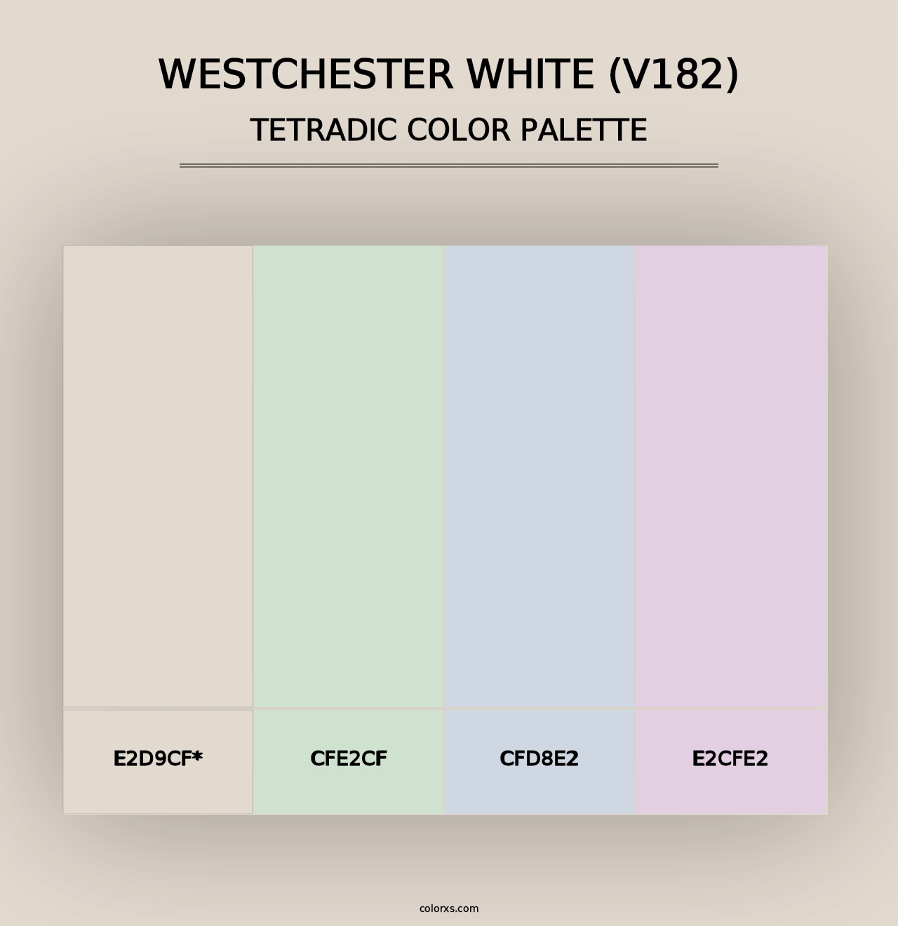 Westchester White (V182) - Tetradic Color Palette