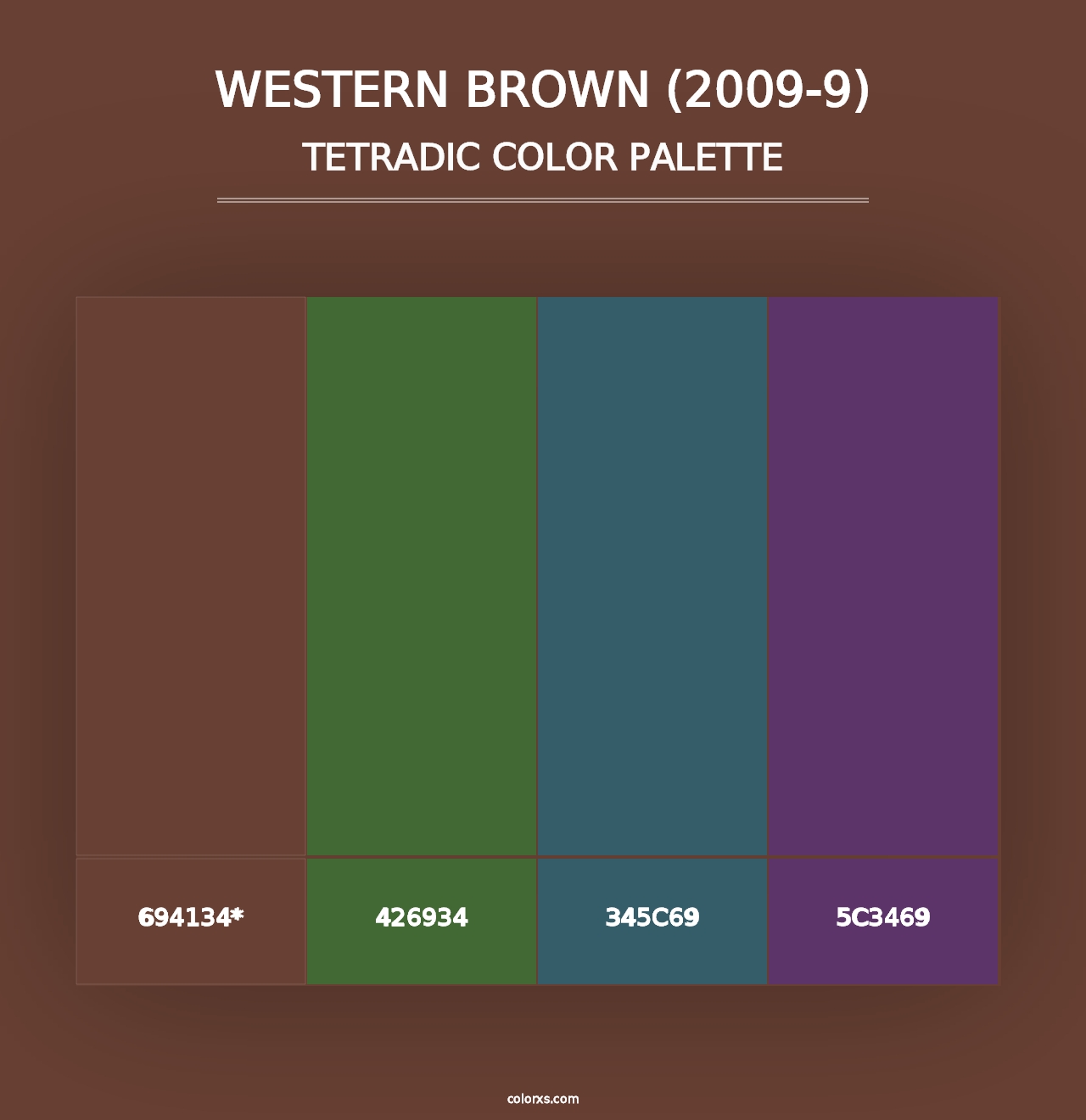 Western Brown (2009-9) - Tetradic Color Palette