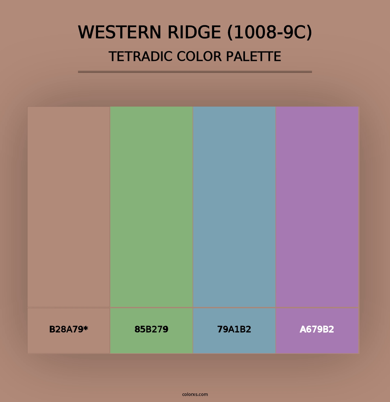 Western Ridge (1008-9C) - Tetradic Color Palette