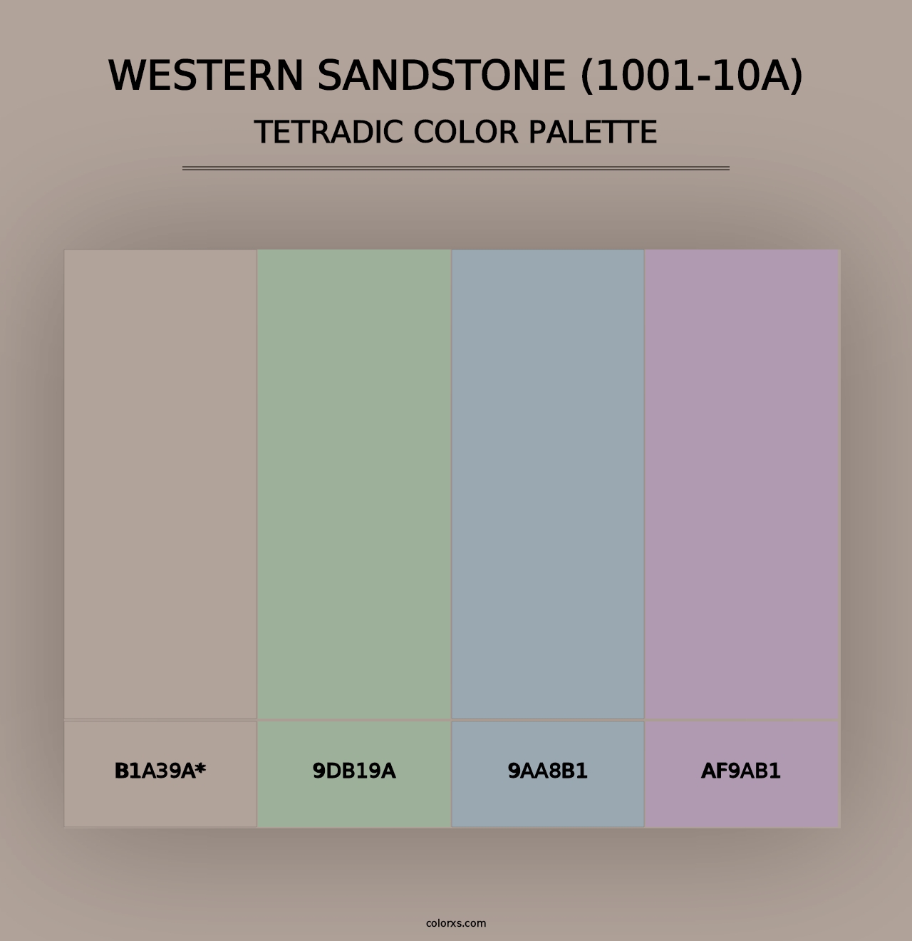 Western Sandstone (1001-10A) - Tetradic Color Palette