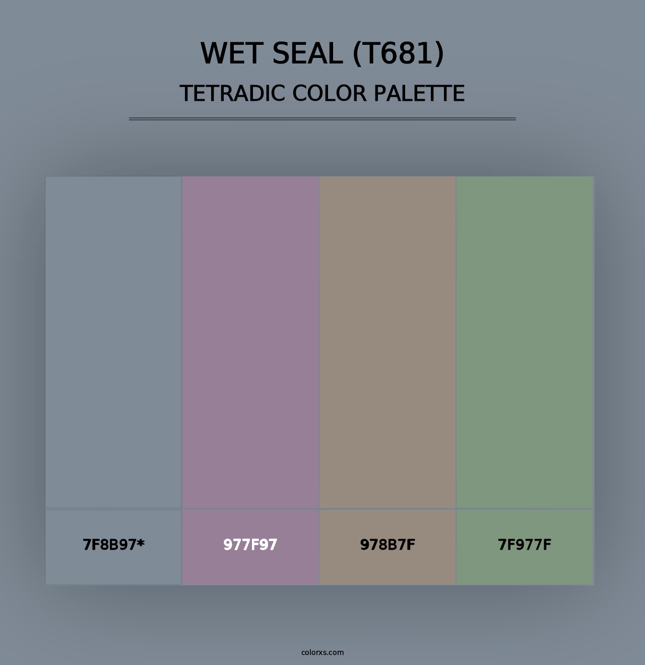 Wet Seal (T681) - Tetradic Color Palette