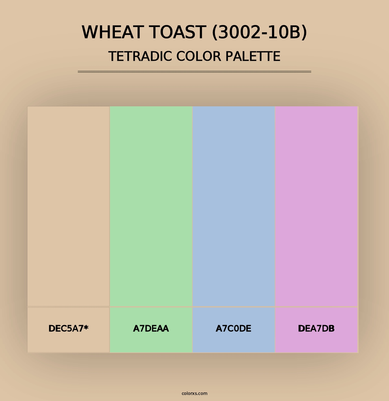 Wheat Toast (3002-10B) - Tetradic Color Palette