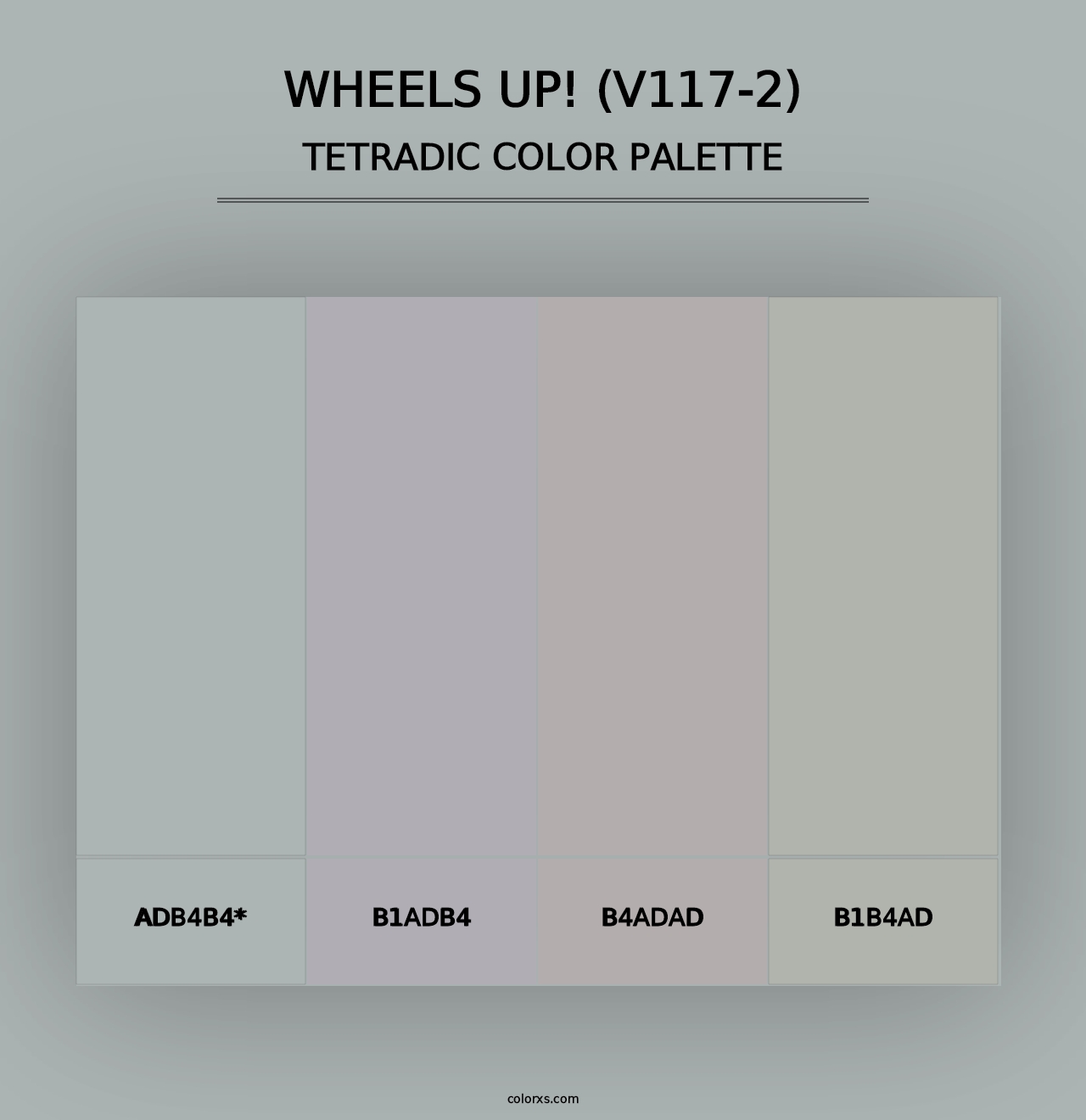 Wheels Up! (V117-2) - Tetradic Color Palette