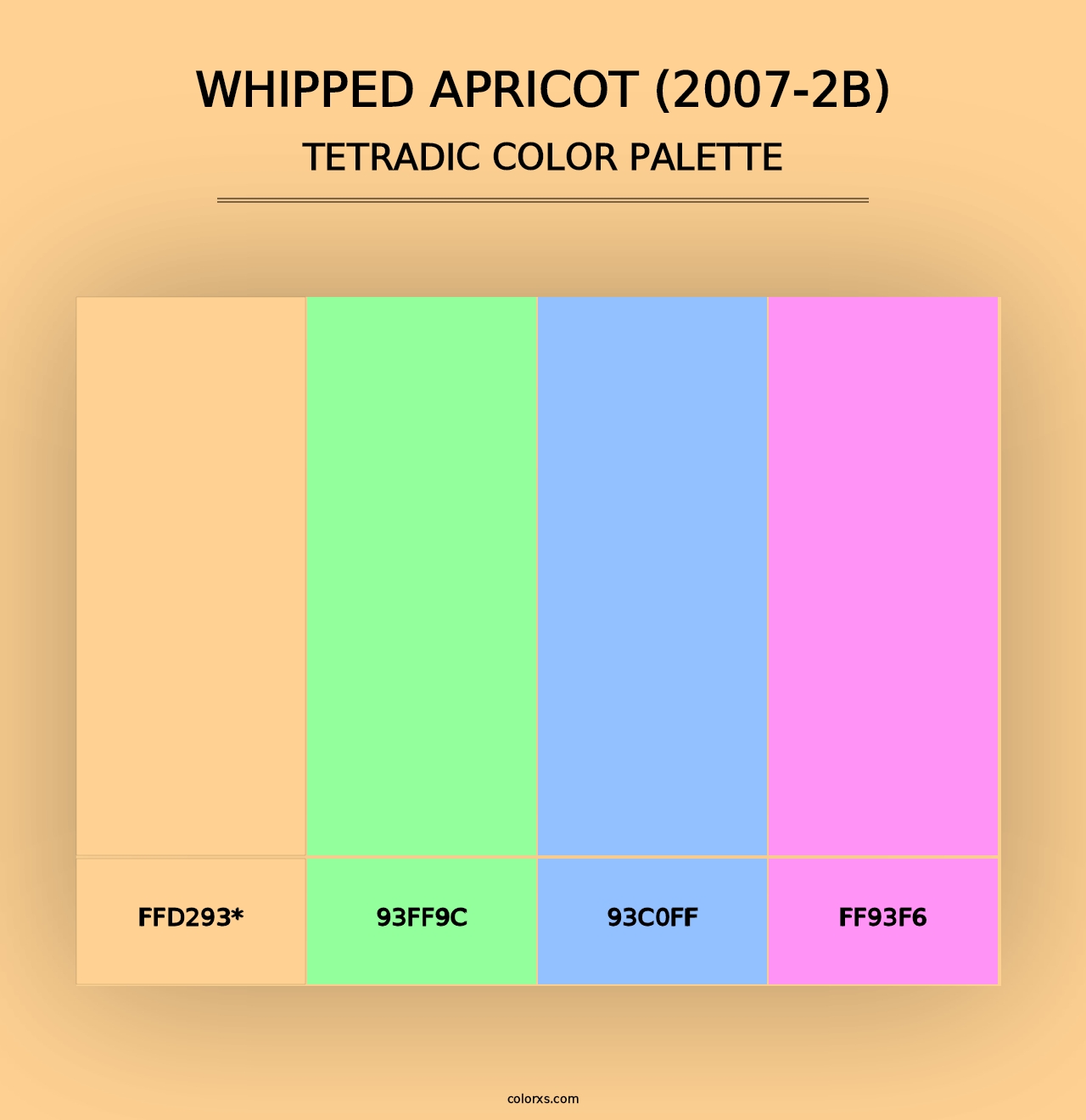 Whipped Apricot (2007-2B) - Tetradic Color Palette