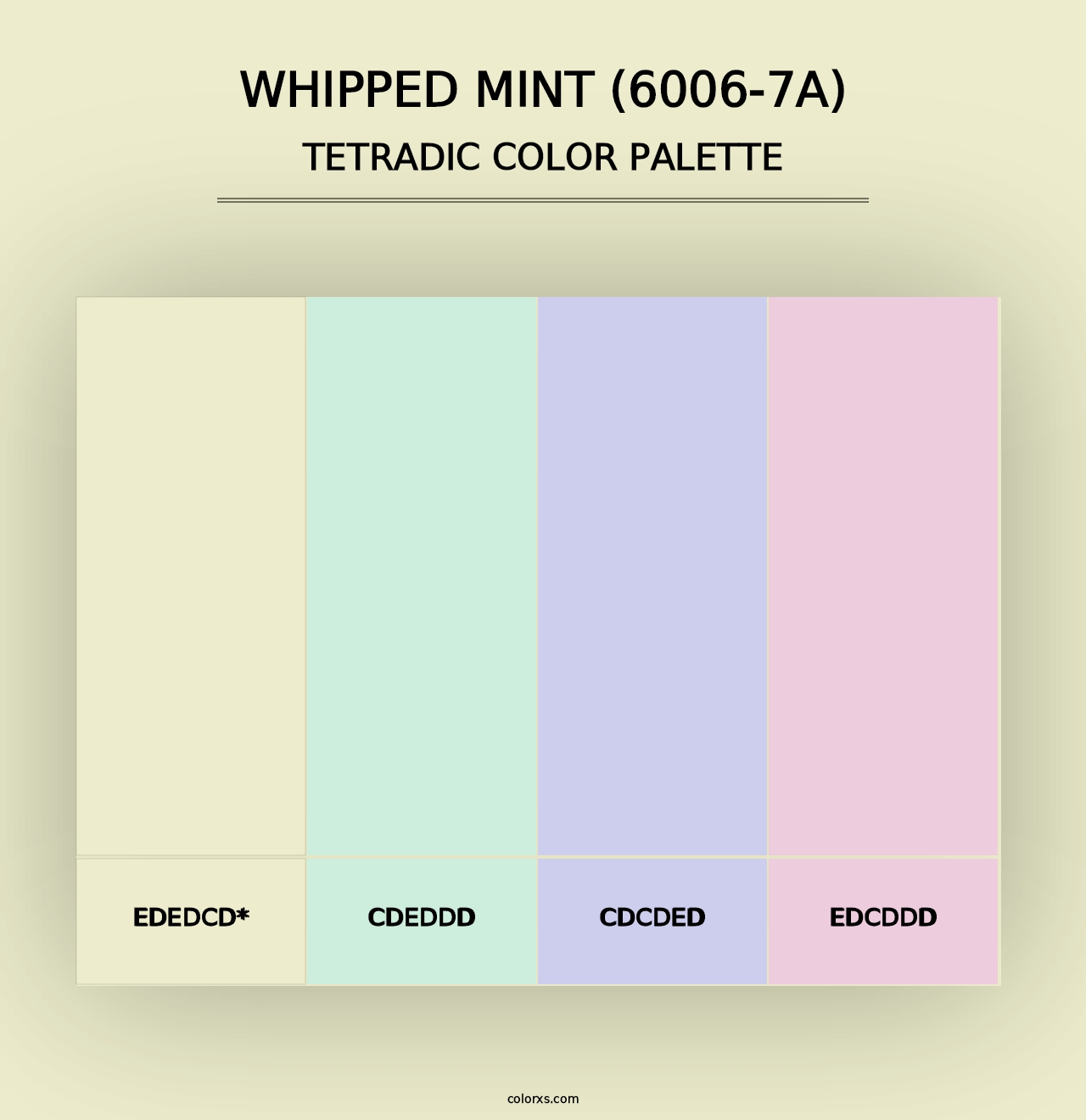 Whipped Mint (6006-7A) - Tetradic Color Palette