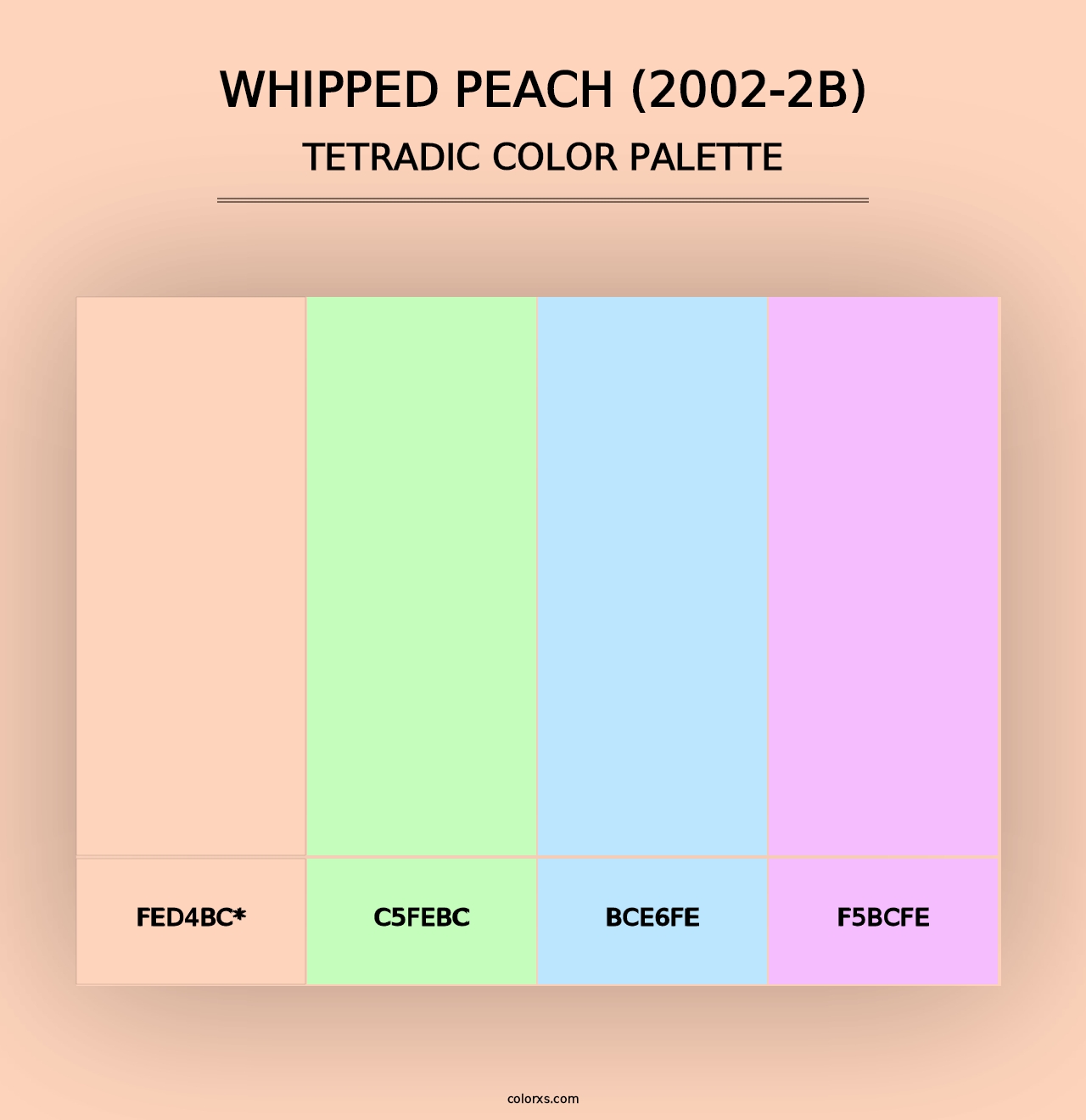 Whipped Peach (2002-2B) - Tetradic Color Palette