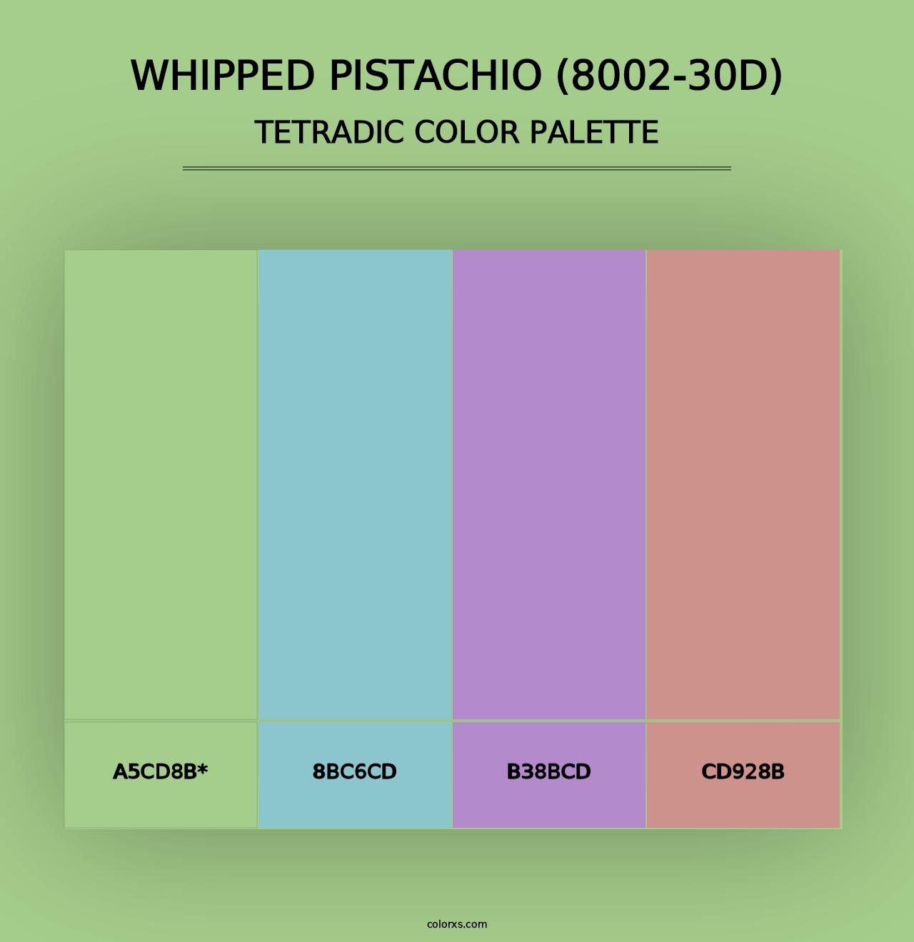 Whipped Pistachio (8002-30D) - Tetradic Color Palette