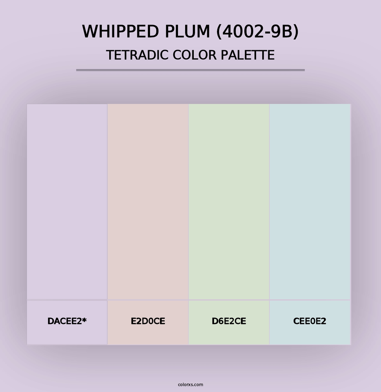 Whipped Plum (4002-9B) - Tetradic Color Palette