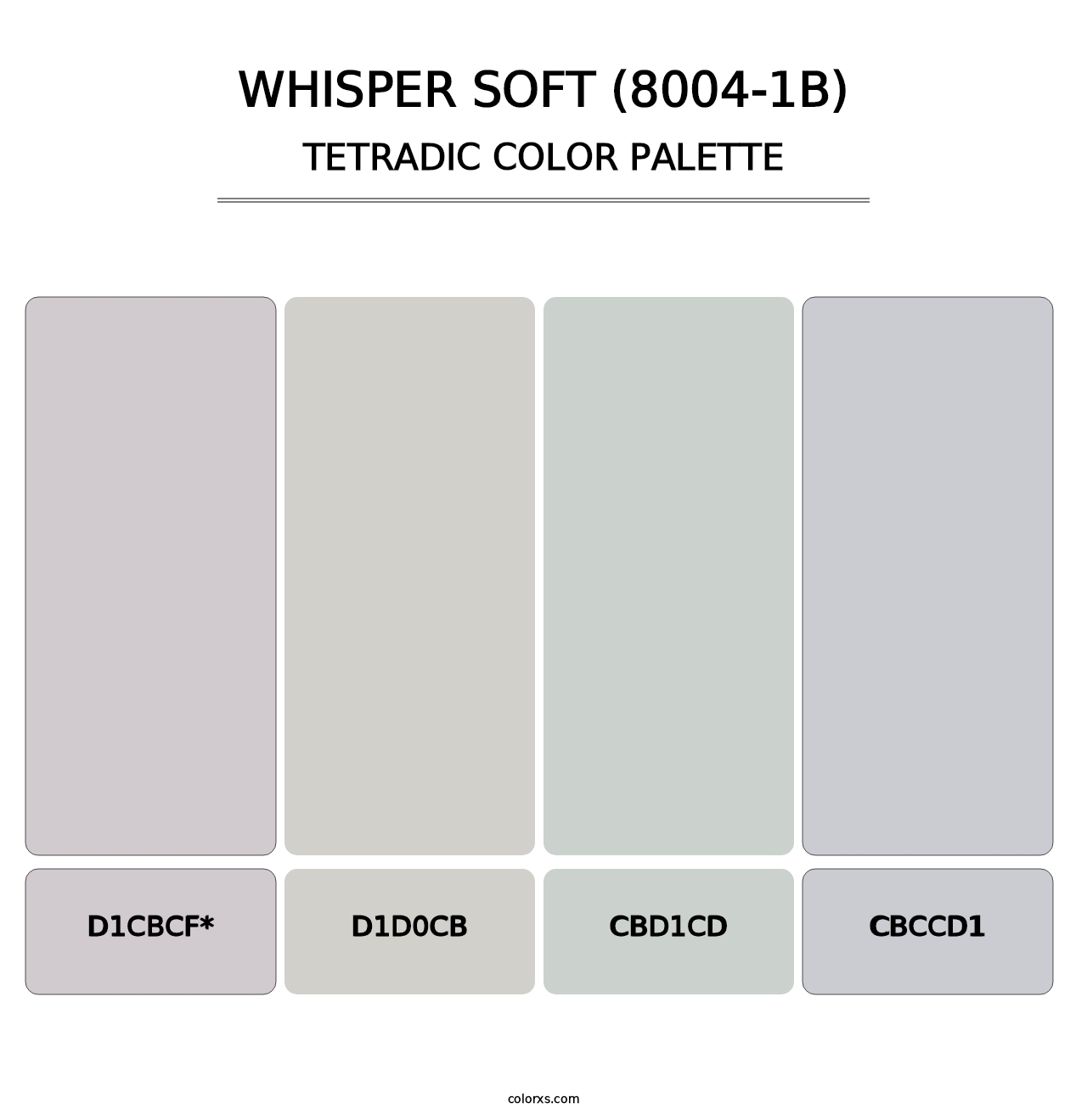 Whisper Soft (8004-1B) - Tetradic Color Palette