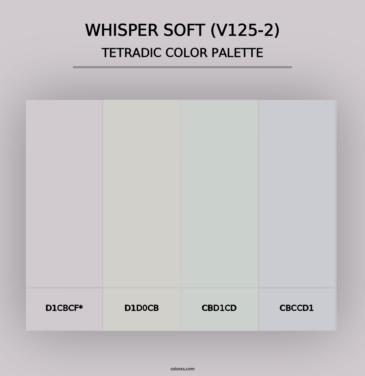 Whisper Soft (V125-2) - Tetradic Color Palette