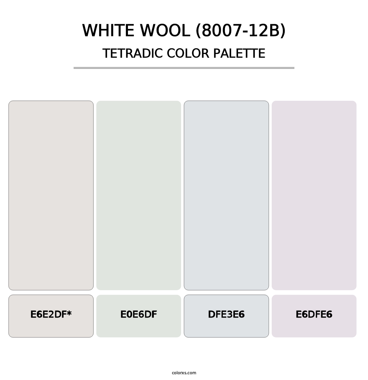 White Wool (8007-12B) - Tetradic Color Palette