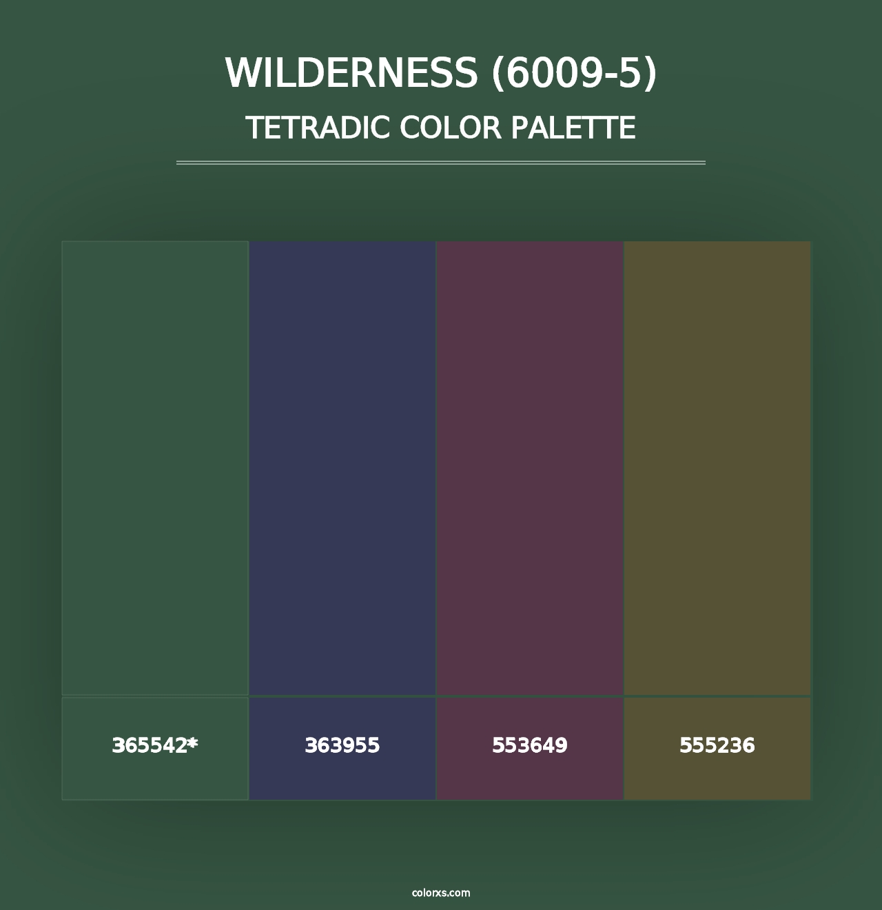 Wilderness (6009-5) - Tetradic Color Palette