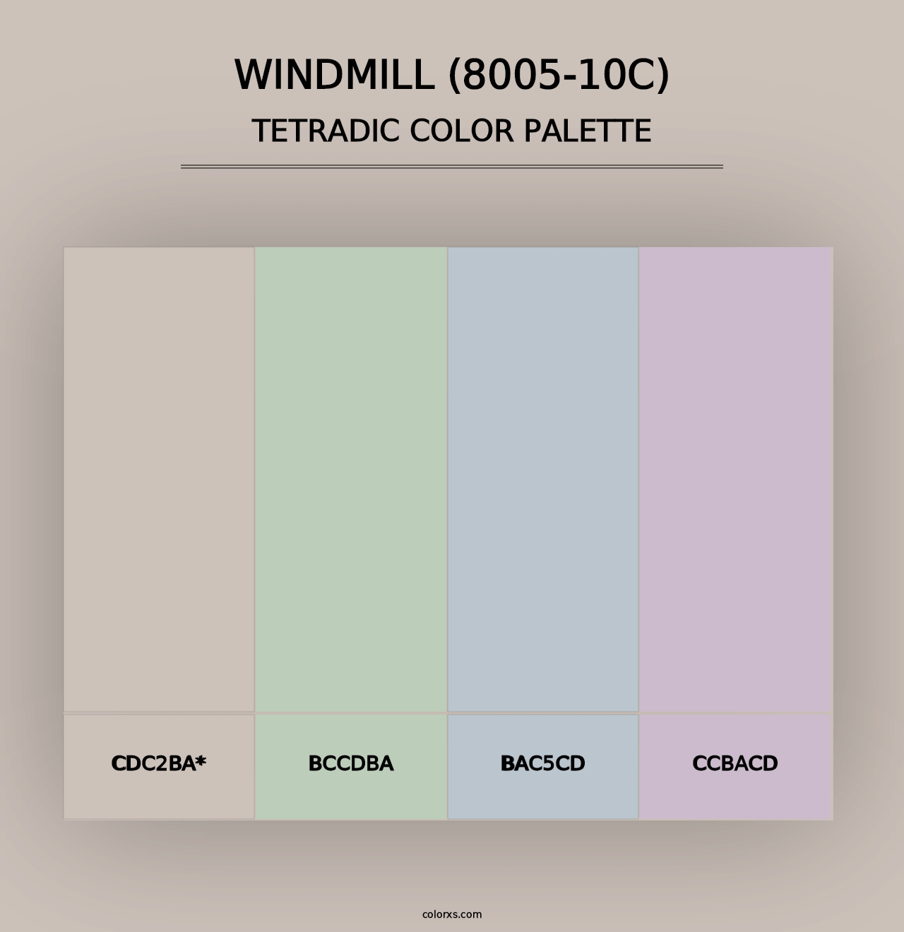 Windmill (8005-10C) - Tetradic Color Palette