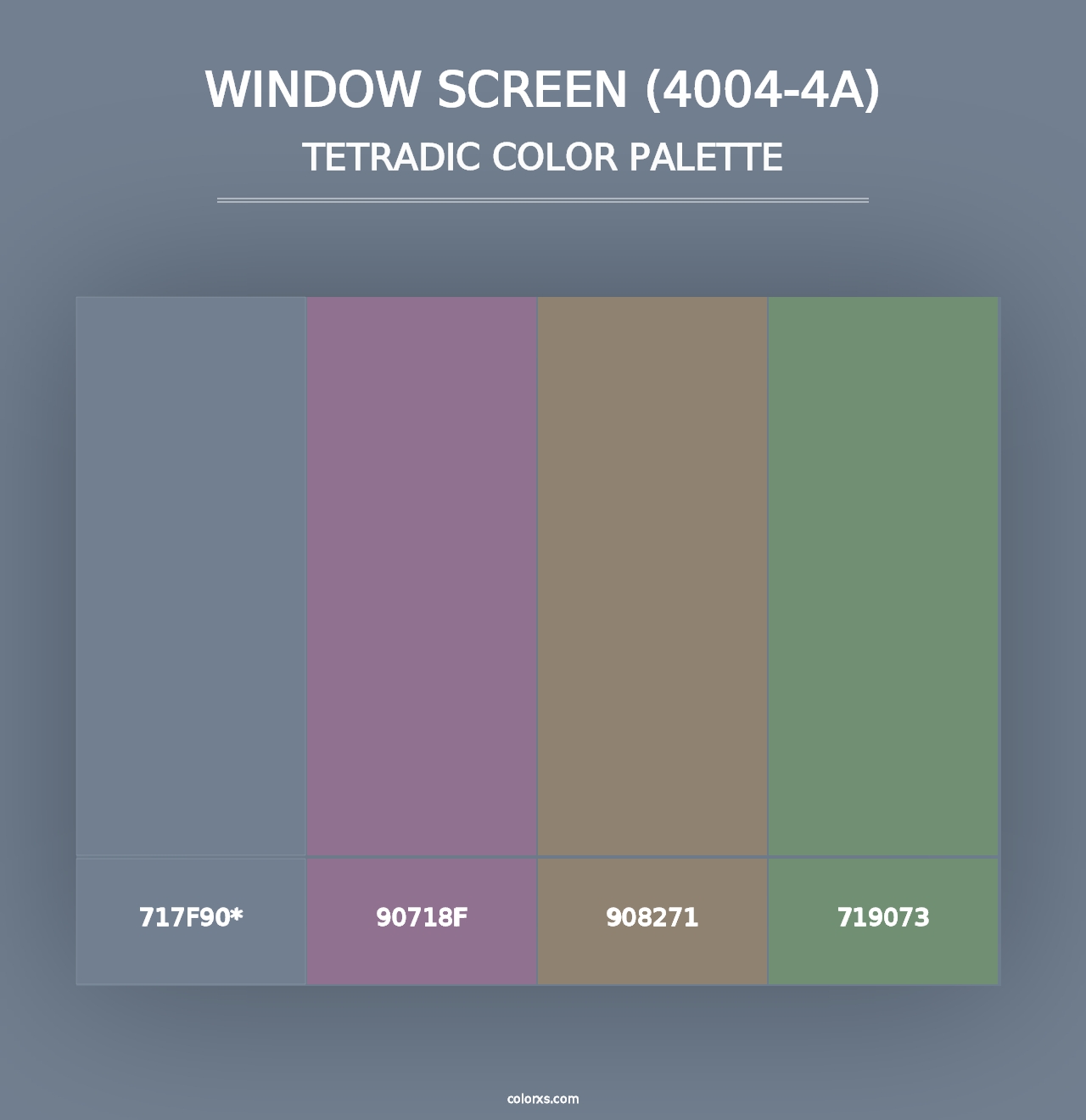 Window Screen (4004-4A) - Tetradic Color Palette