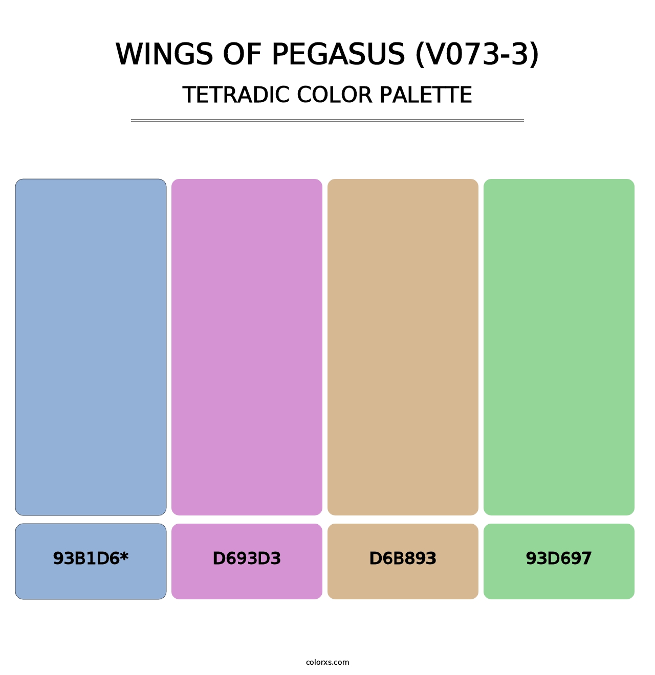 Wings of Pegasus (V073-3) - Tetradic Color Palette