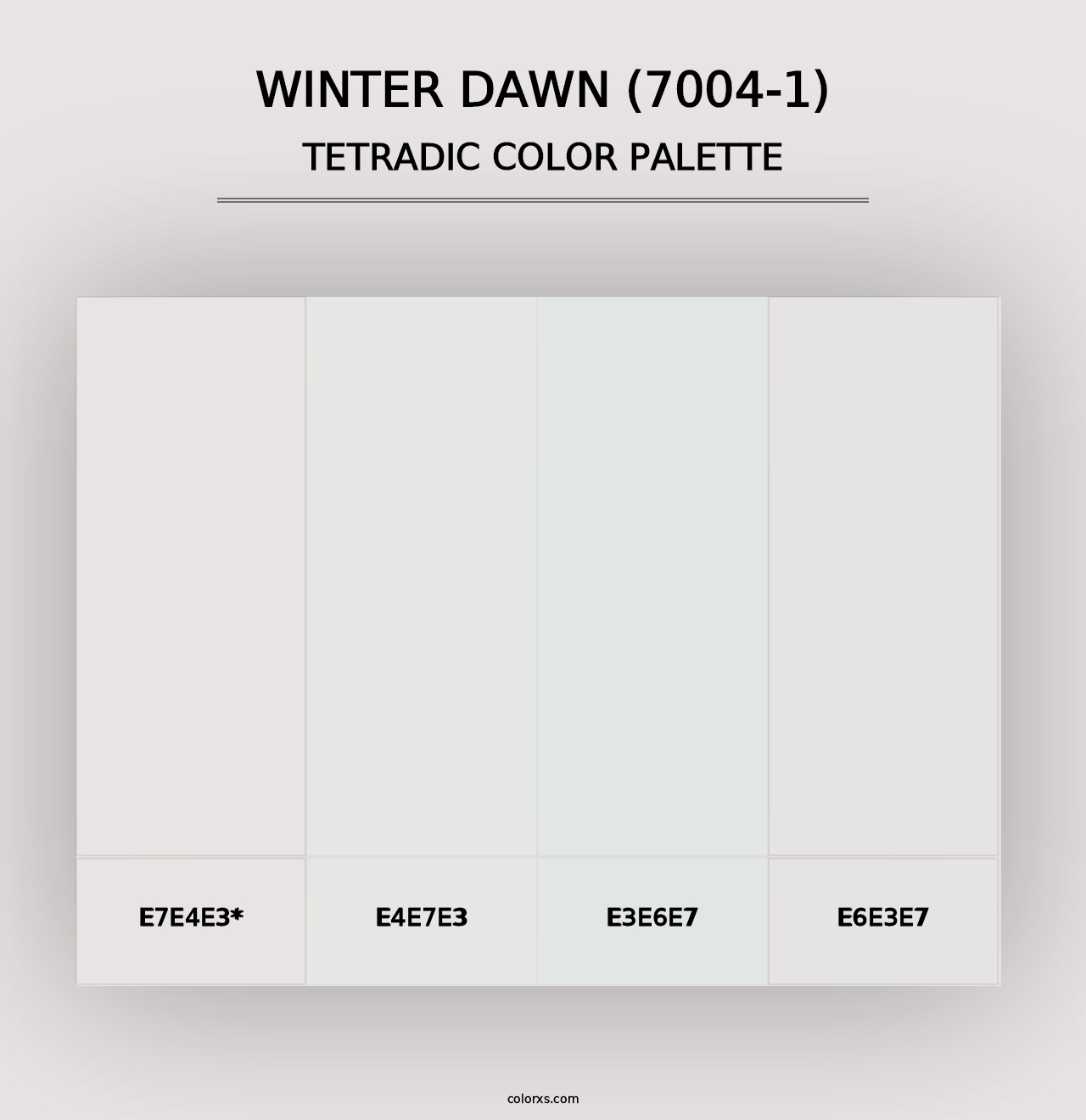 Winter Dawn (7004-1) - Tetradic Color Palette