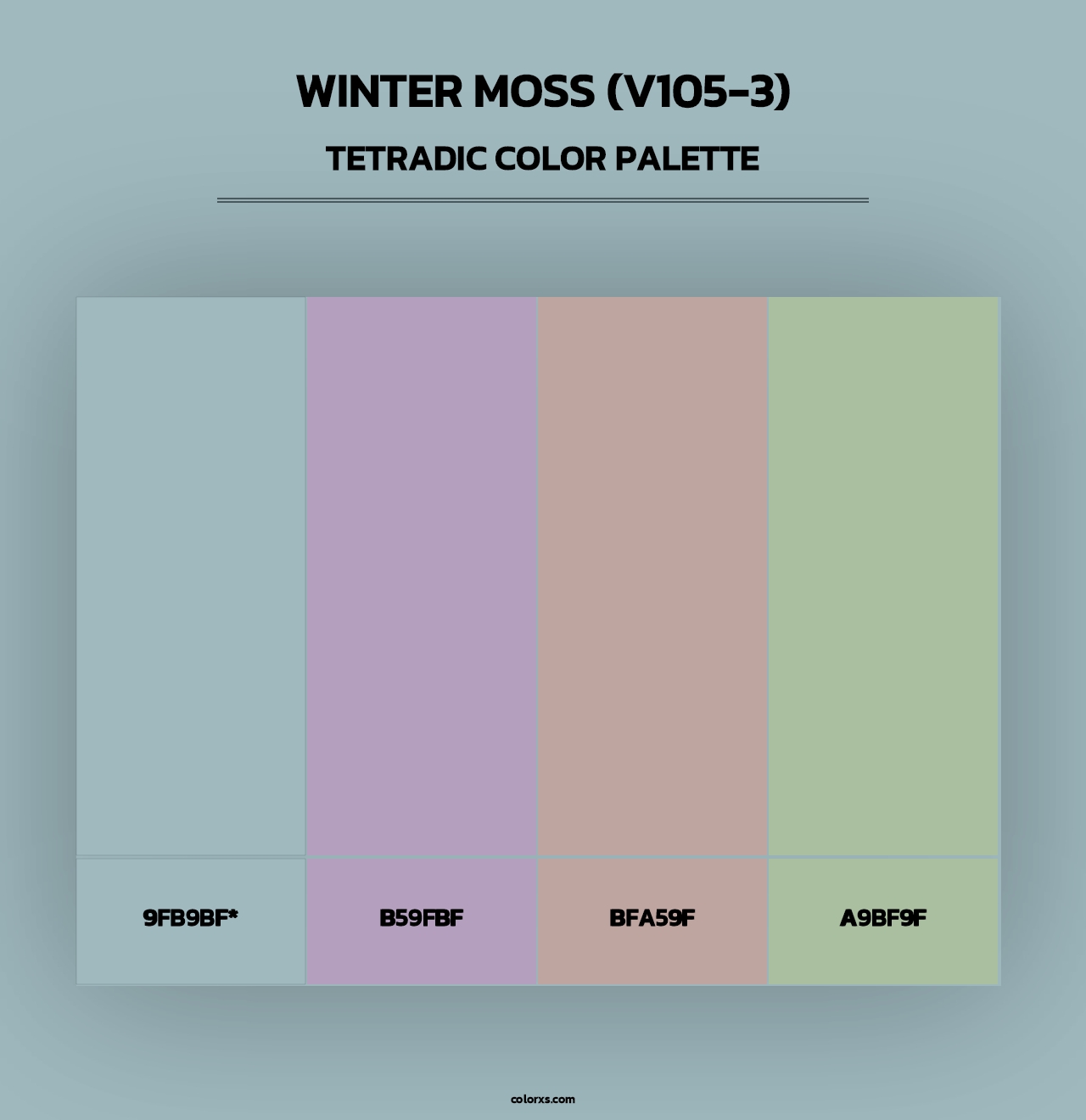 Winter Moss (V105-3) - Tetradic Color Palette