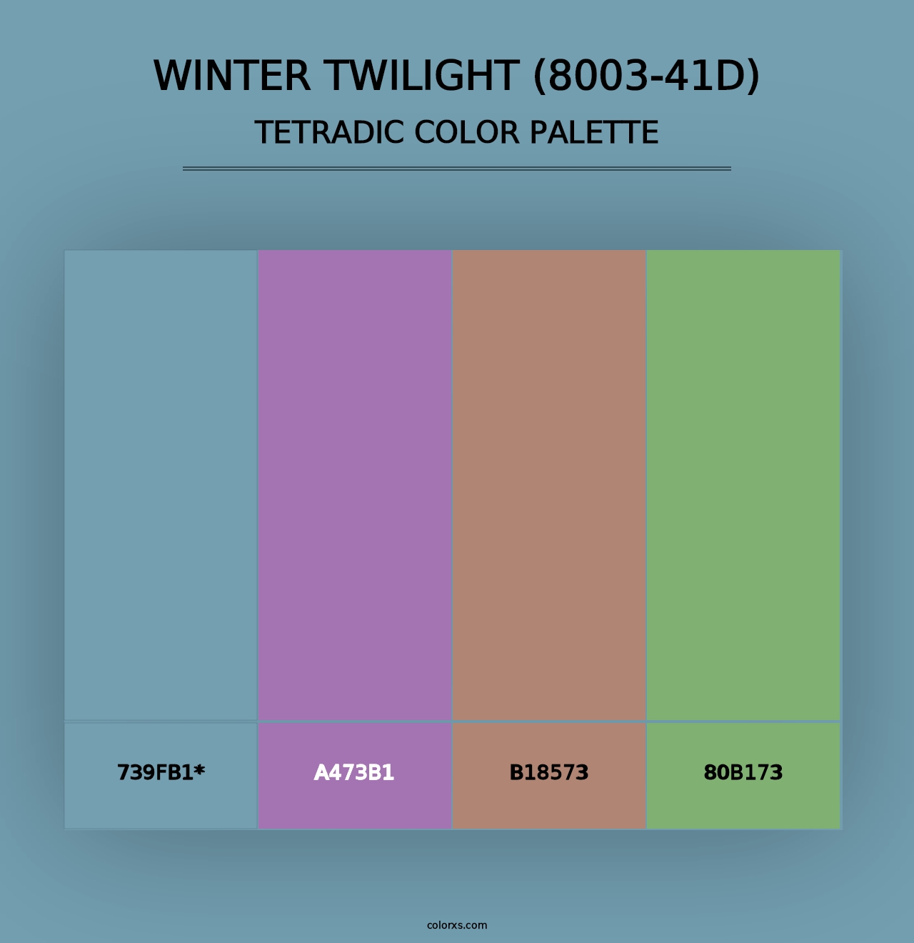 Winter Twilight (8003-41D) - Tetradic Color Palette