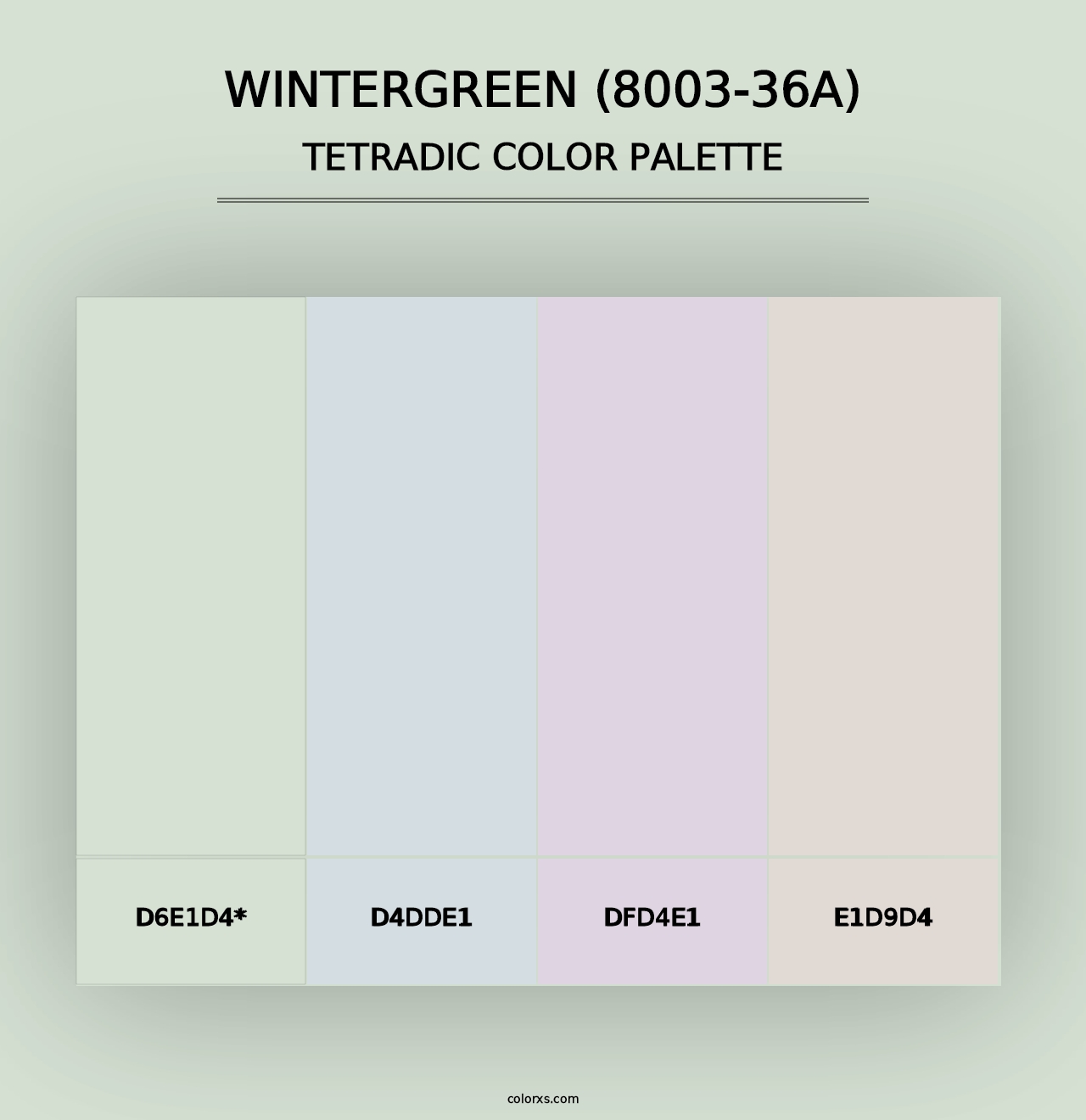 Wintergreen (8003-36A) - Tetradic Color Palette