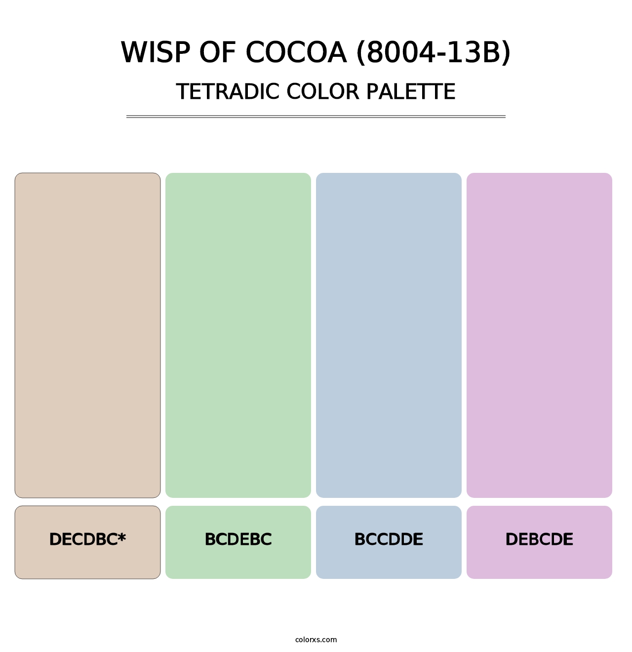 Wisp of Cocoa (8004-13B) - Tetradic Color Palette