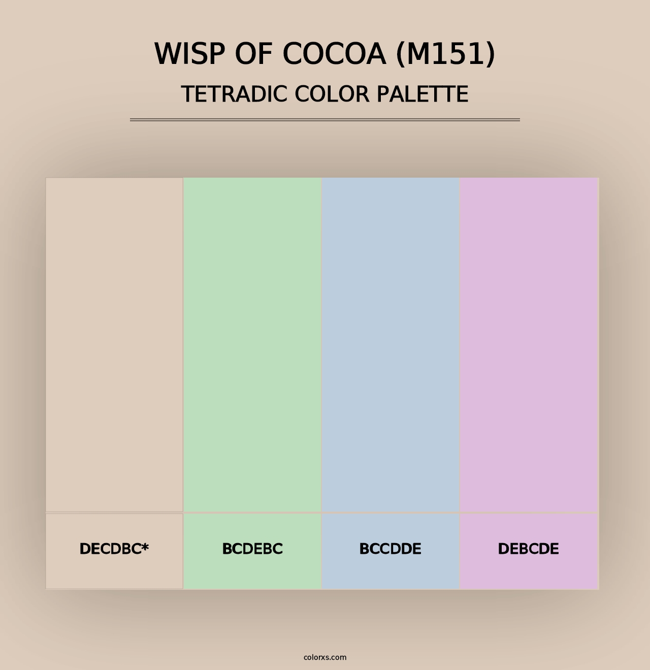 Wisp of Cocoa (M151) - Tetradic Color Palette