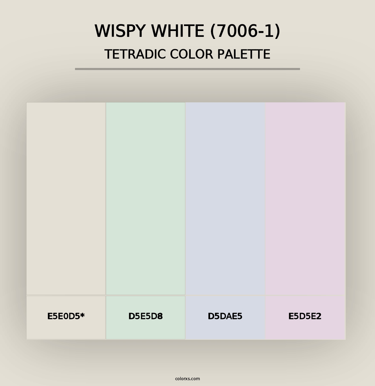 Wispy White (7006-1) - Tetradic Color Palette