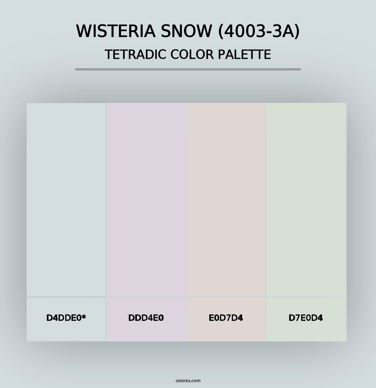 Wisteria Snow (4003-3A) - Tetradic Color Palette