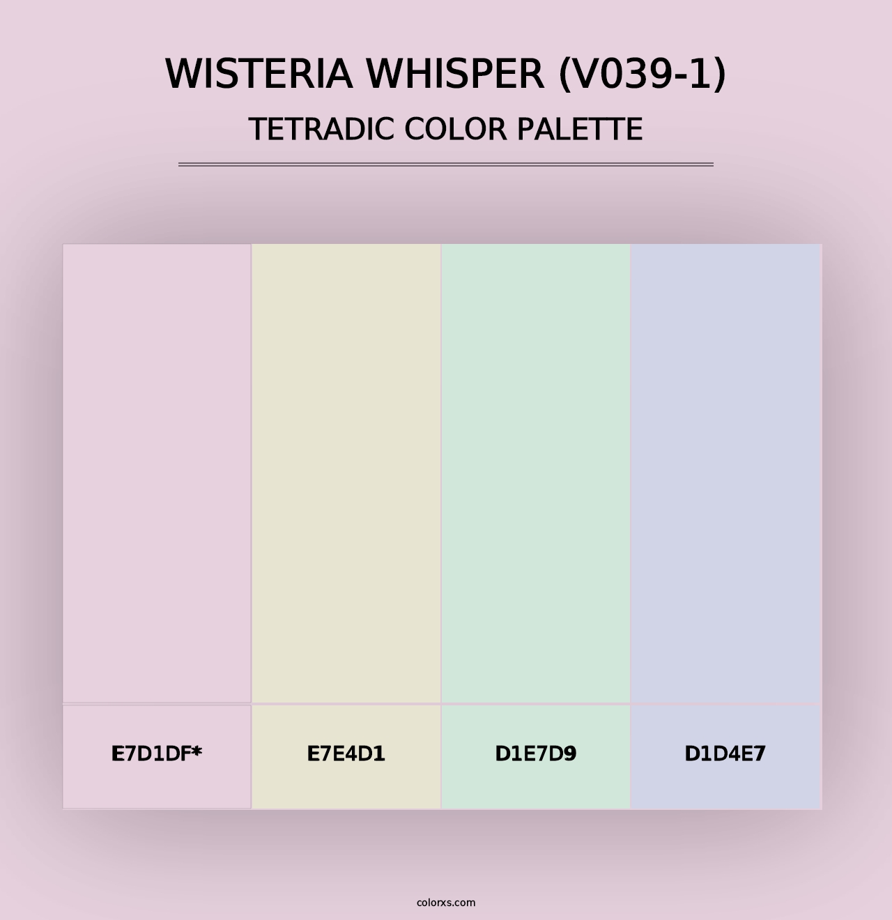 Wisteria Whisper (V039-1) - Tetradic Color Palette