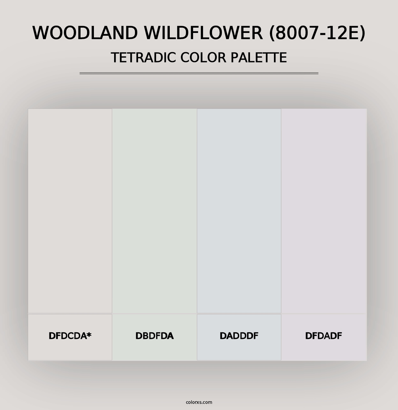 Woodland Wildflower (8007-12E) - Tetradic Color Palette