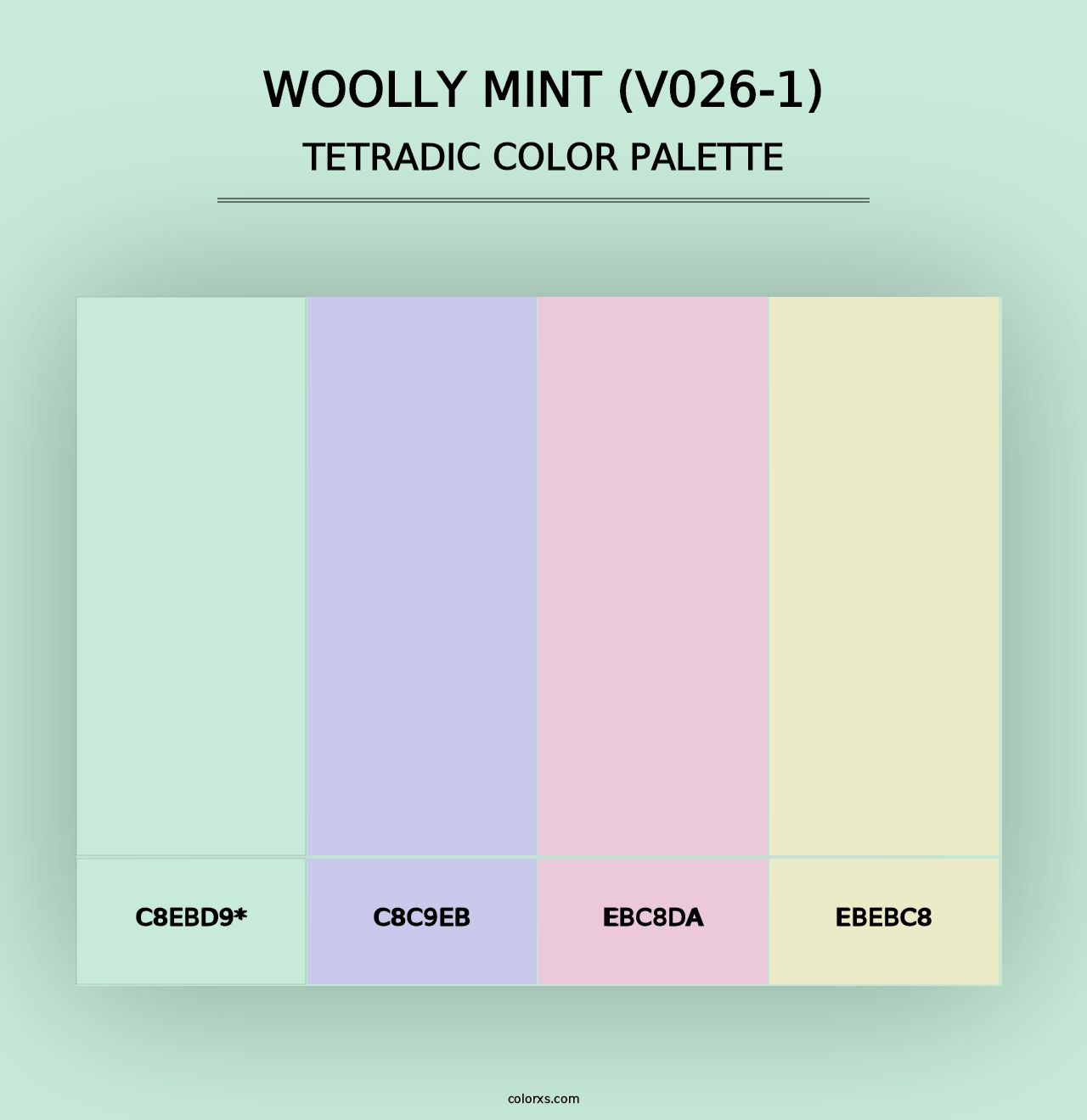 Woolly Mint (V026-1) - Tetradic Color Palette