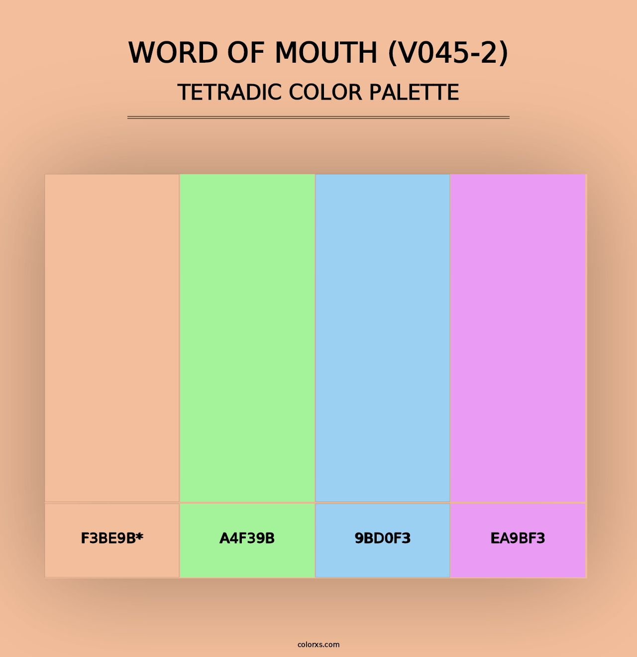 Word of Mouth (V045-2) - Tetradic Color Palette