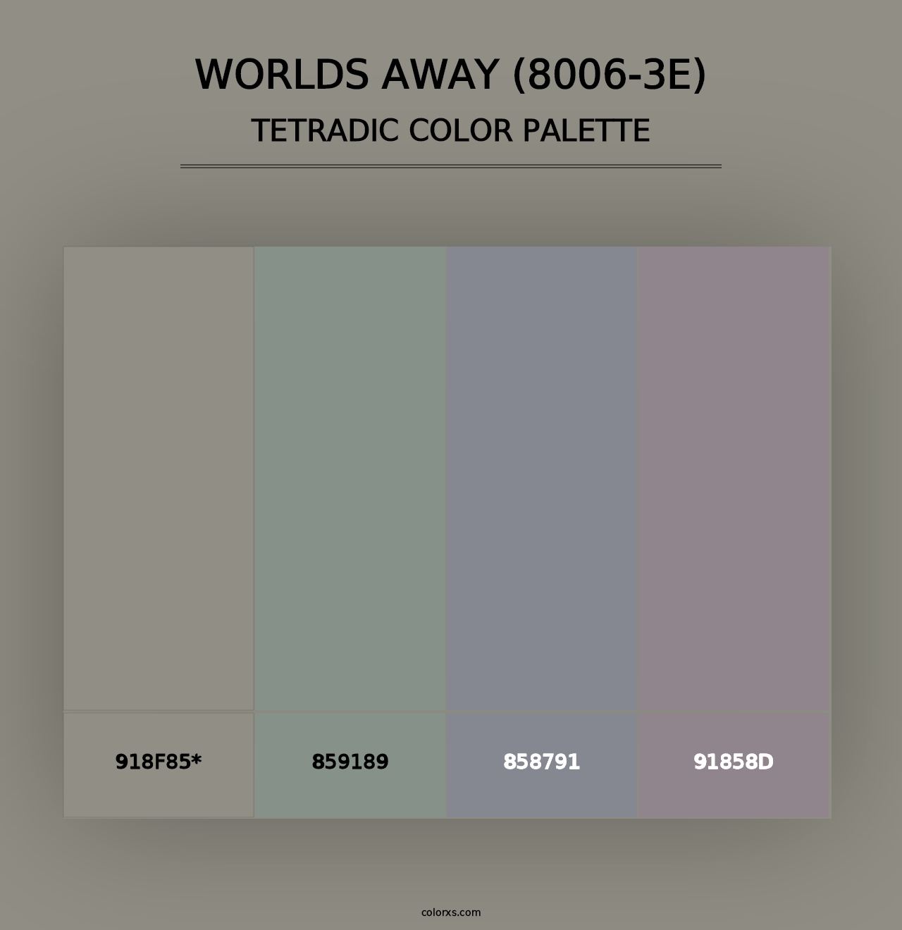 Worlds Away (8006-3E) - Tetradic Color Palette